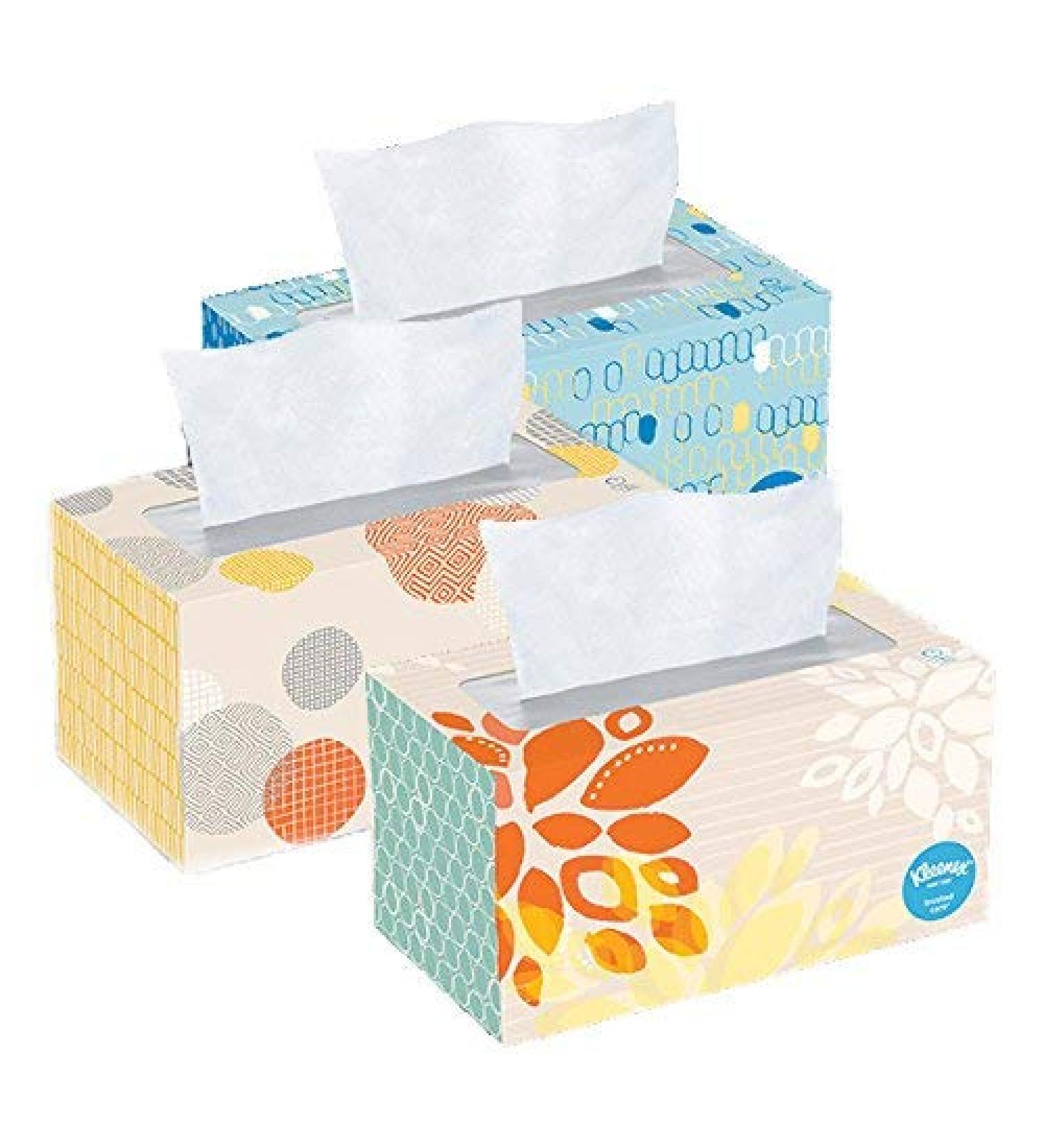 Kleenex Tissues 2-ply 230 Count Pack of 3 690 Facial Tissues Total in The Award Box Packaging - Buy Online on GoSupps.com