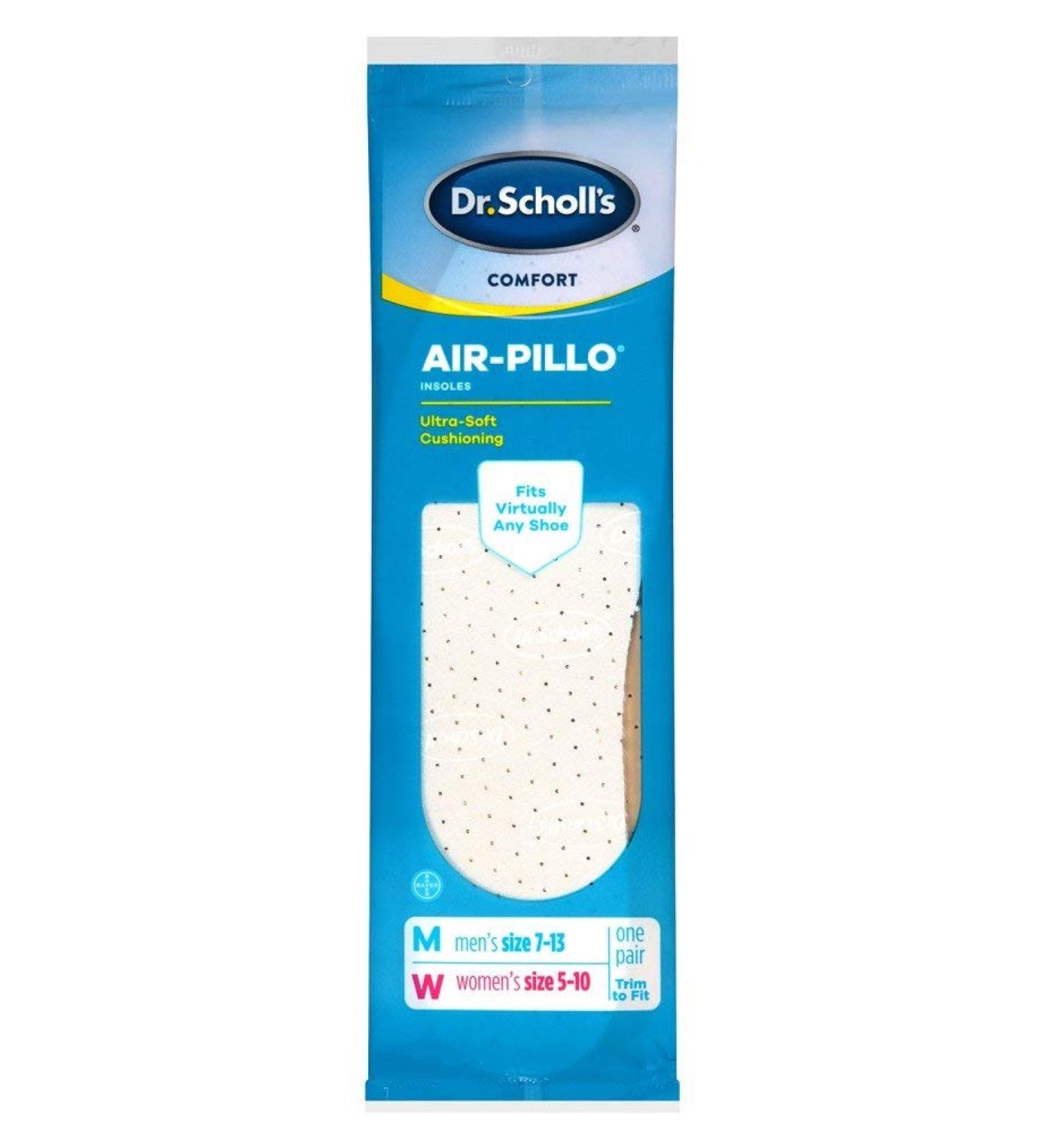 Dr. Scholls Air-Pillo Insoles Unisex (Men 7-13) (Woman 5-10) (3 Pack)