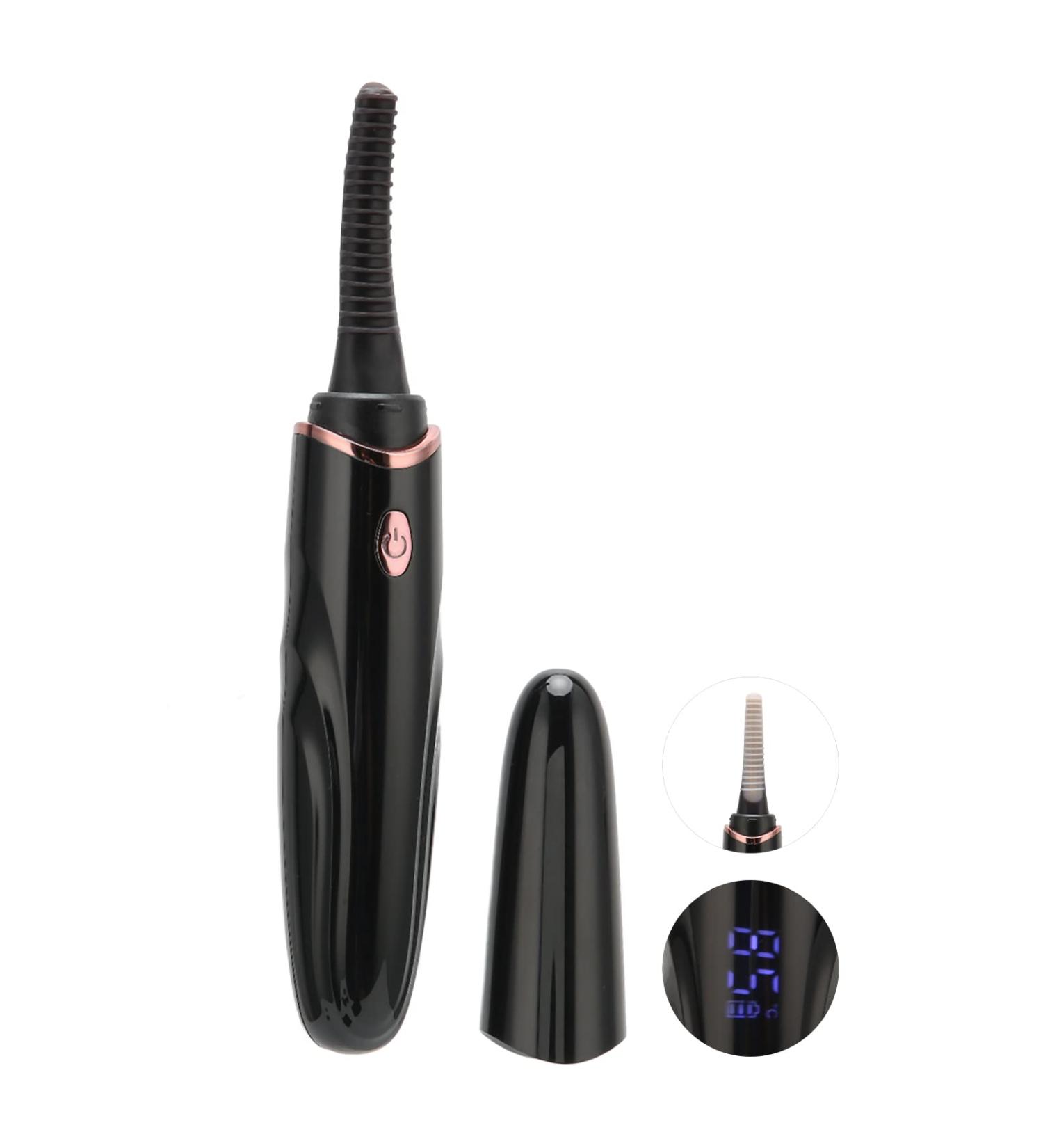 Premium Heated Eyelash Curler - Long Lasting & Quick Heating USB Electric Tool with LED Display for Perfect Lashes - Buy Online on GoSupps.com