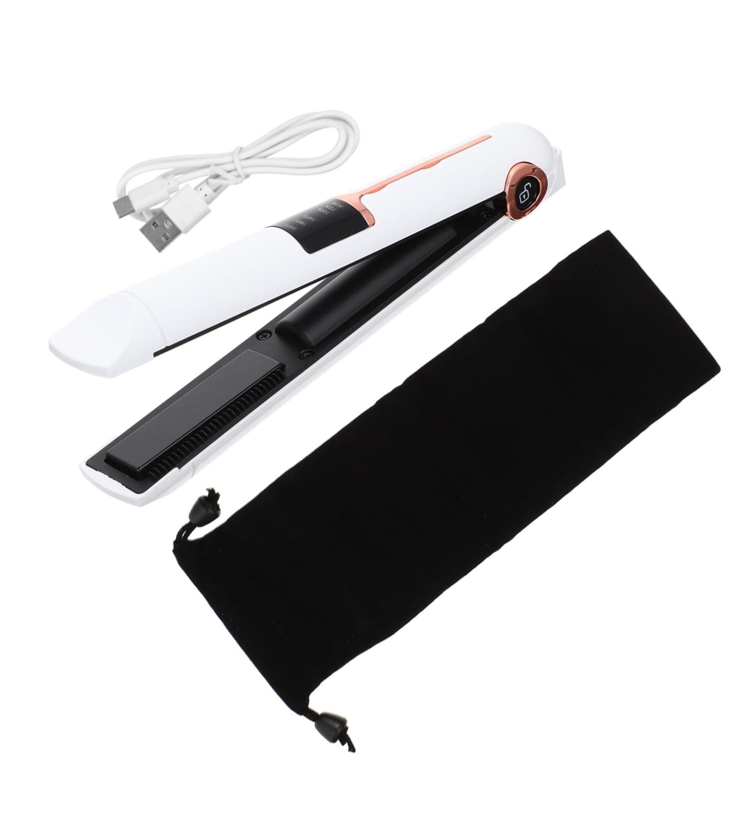 BIUDECO Curling Iron Portable Curling Wand Power Tools Mini Curler White Cordless Abs Travel Straightener White 21X4X3.5CM - Buy Online on GoSupps.com