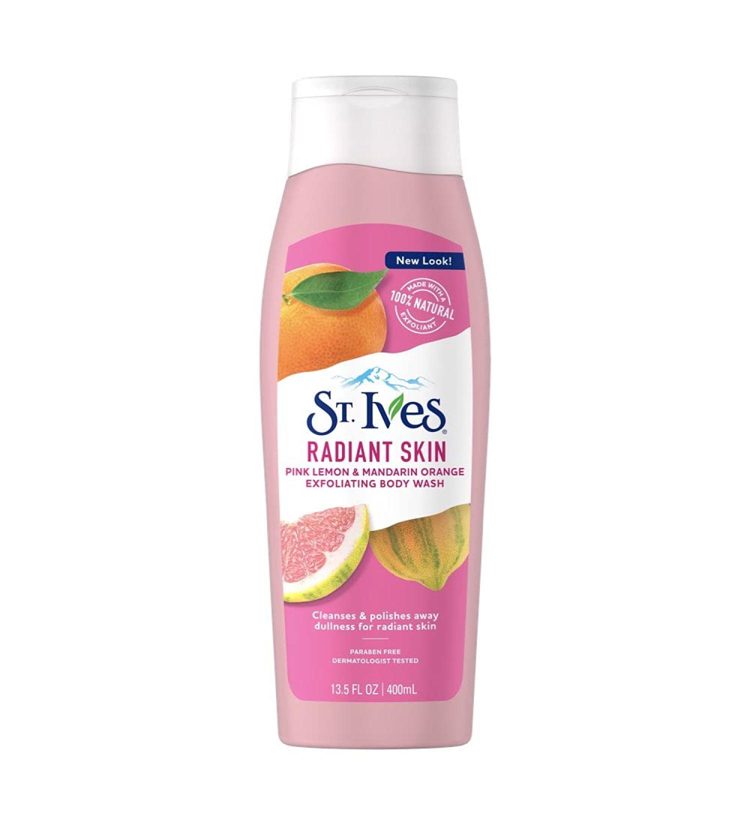 St. Ives Radiant Skin Body Wash Pink Lemon and Mandarin Orange 13.5 Fl Oz - Revitalize with Citrus Infusion | Pack of 1 - Buy Online on GoSupps.com