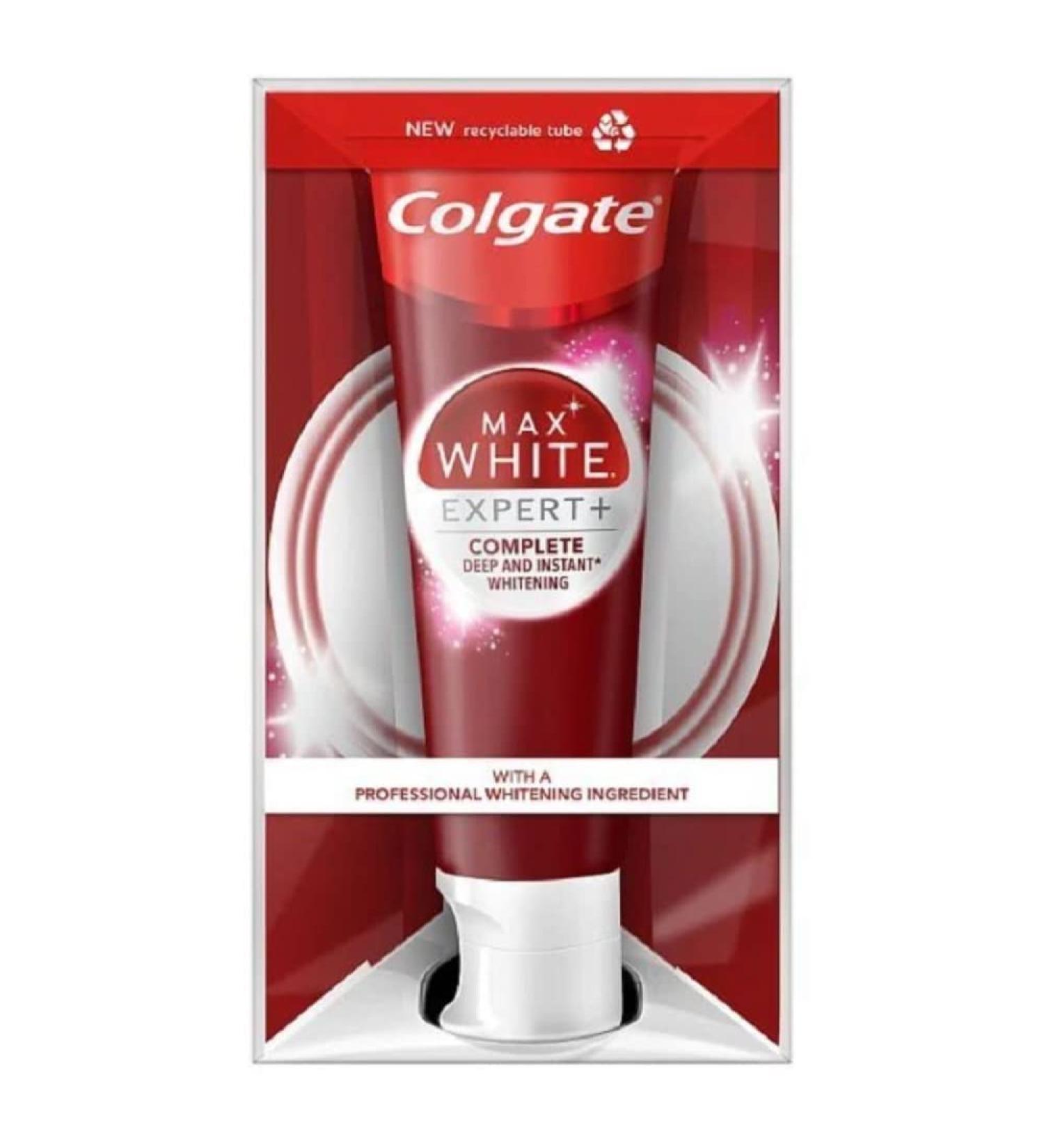 Colgate Max White Expert Whitening Toothpaste 75ml | Removes Years of Yellowing | Instantly Whitens & Prevents Stains | Enamel Safe | Daily Use - Buy Online on GoSupps.com