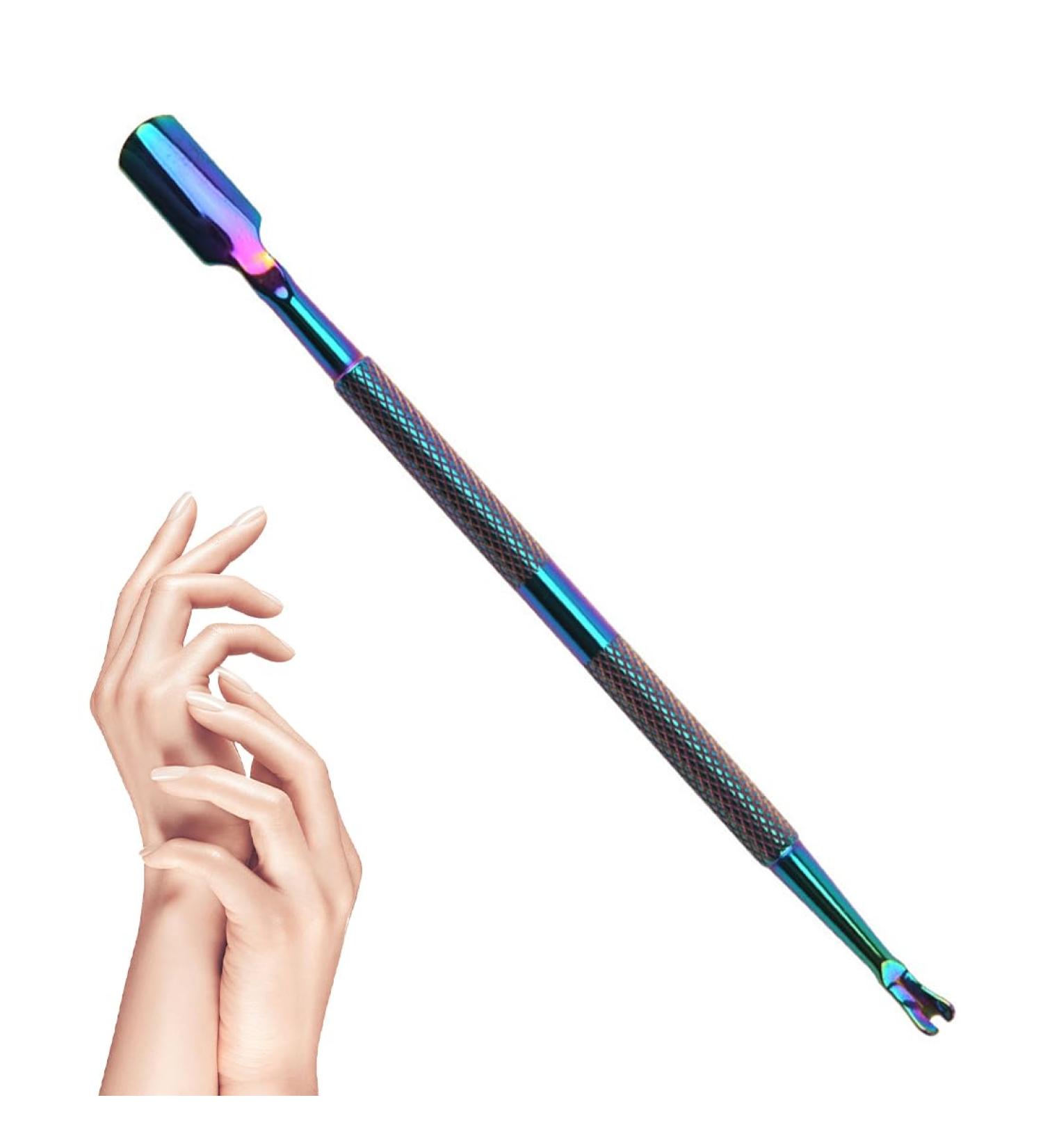 VUHSGTE 2-in-1 Nail Cuticle Remover Trimmer Nail Care Tool Cuticle Pusher Nail Polish Remover for Manicures and Pedicures Stainless Steel - Buy Online on GoSupps.com