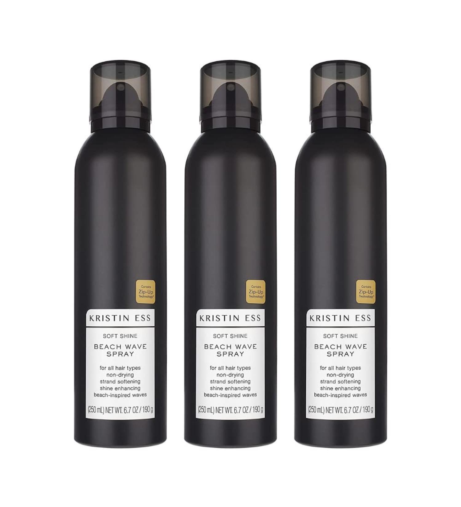 Kristin Ess Hair Soft Shine Beach Wave Hair Spray for Soft Texture + Shine Non-Drying Wavy Hair Styling Product 6.7 oz (Pack of 3) 6.7 Ounce (Pack of 3) - Buy Online on GoSupps.com