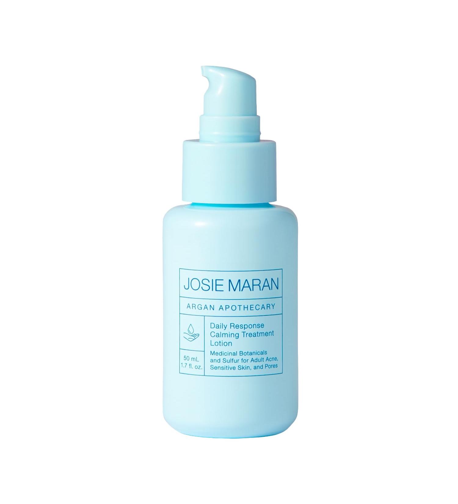 Josie Maran Argan Apothecary Daily Response Moisturizing Lotion - 2-in-1 Redness Reducing Face Lotion with Sulfur & Tea Tree Oil for Oily Skin - 1.7 fl oz International Shipping Available - Buy Online on GoSupps.com