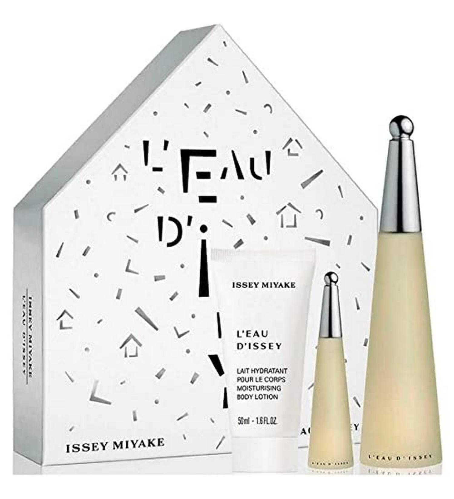 Issey Miyake L'eau D'issey 3-Piece Set for Women (3.4 Oz Eau De Toilette Spray + 0.33 Oz Eau De Toilette Spray + 1.6 Oz Body Lotion)