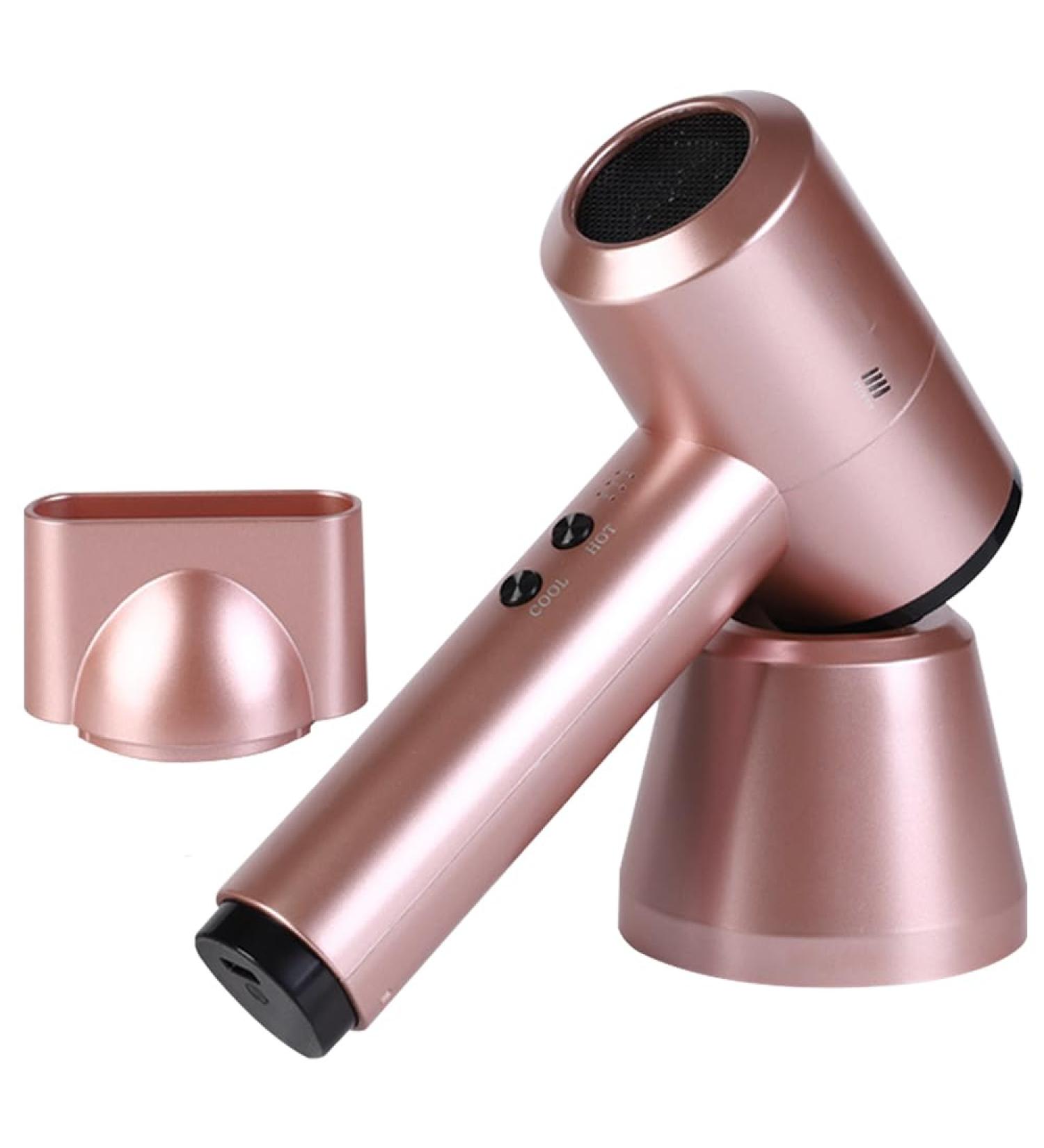 Cordless Hair Dryer for Women Rechargeable Wireless Blow Dryer Low Noise Travel Hair Dryer Hot/Cold Mini Hair Dryer for All Hair Types - Buy Online on GoSupps.com