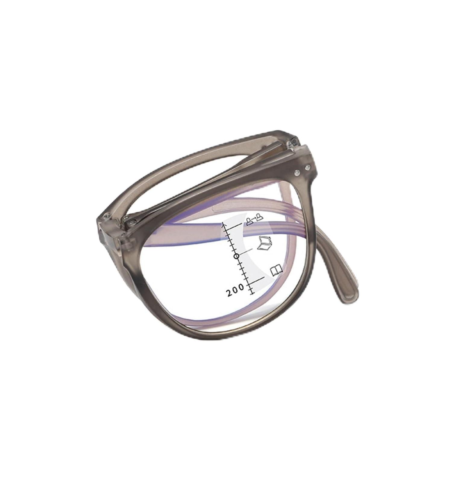 Portable Folding Reading Glasses for Women Men Blue Light Blocking Readers Multifocus Anti Glare Glasses(Couleur:Gray Grandeur:1.0x) - Buy Online on GoSupps.com