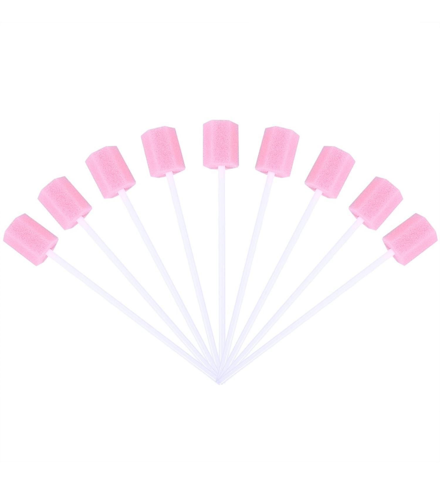 Buy Healifty 100 Pack Disposable Cotton Swabs for Oral Hygiene - Foam Mouth Care Sticks in Pink | International Shipping Available - Buy Online on GoSupps.com
