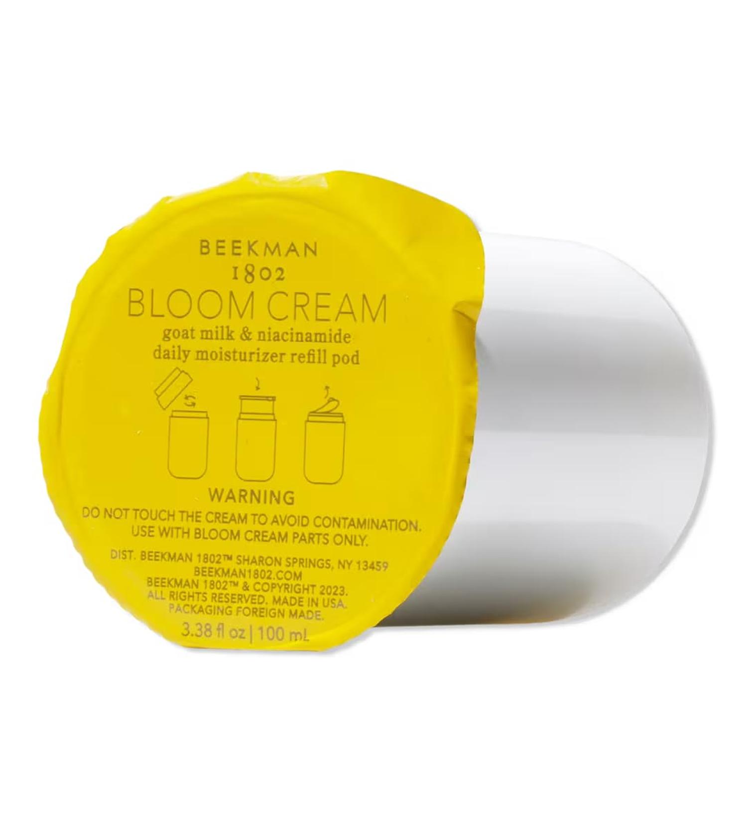Buy Beekman 1802 Bloom Cream Goat Milk Face Moisturizer Jumbo Refill Pod - 3.38 Fl Oz - Lightweight & Hydrating for All Skin Types - Cruelty Free International Shipping - Buy Online on GoSupps.com