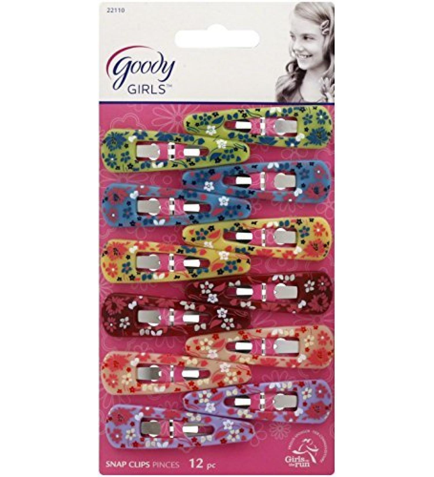 Goody Girls Classics Floral Pattern Contour Clip 12 ea (Pack of 2)