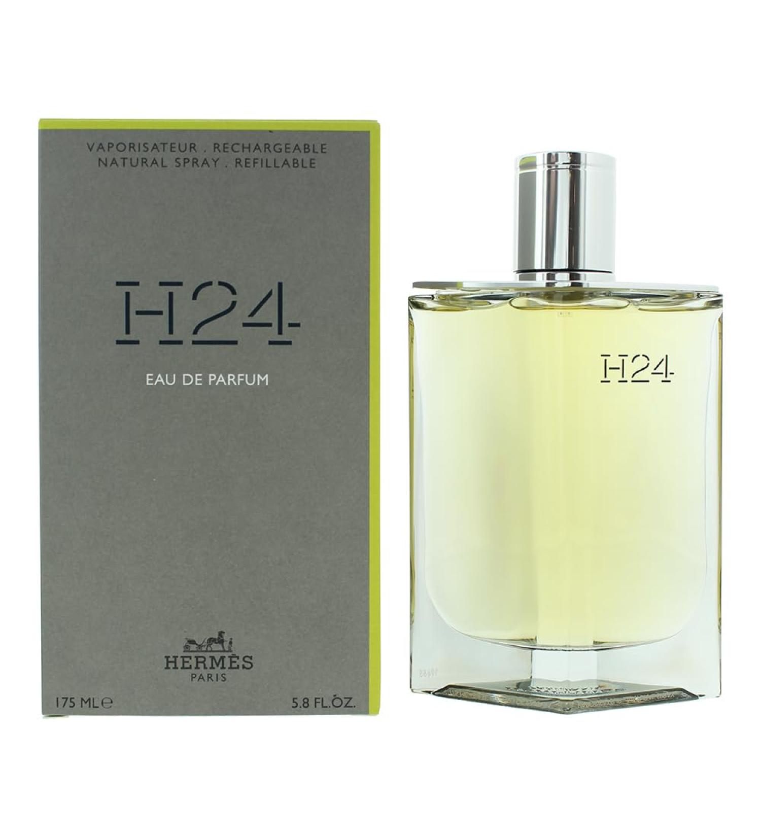 Hermes H24 for Men Eau de Parfum Spray 5.9 Ounce (Refillable) Citrus 5.9 Fl Oz (Pack of 1)