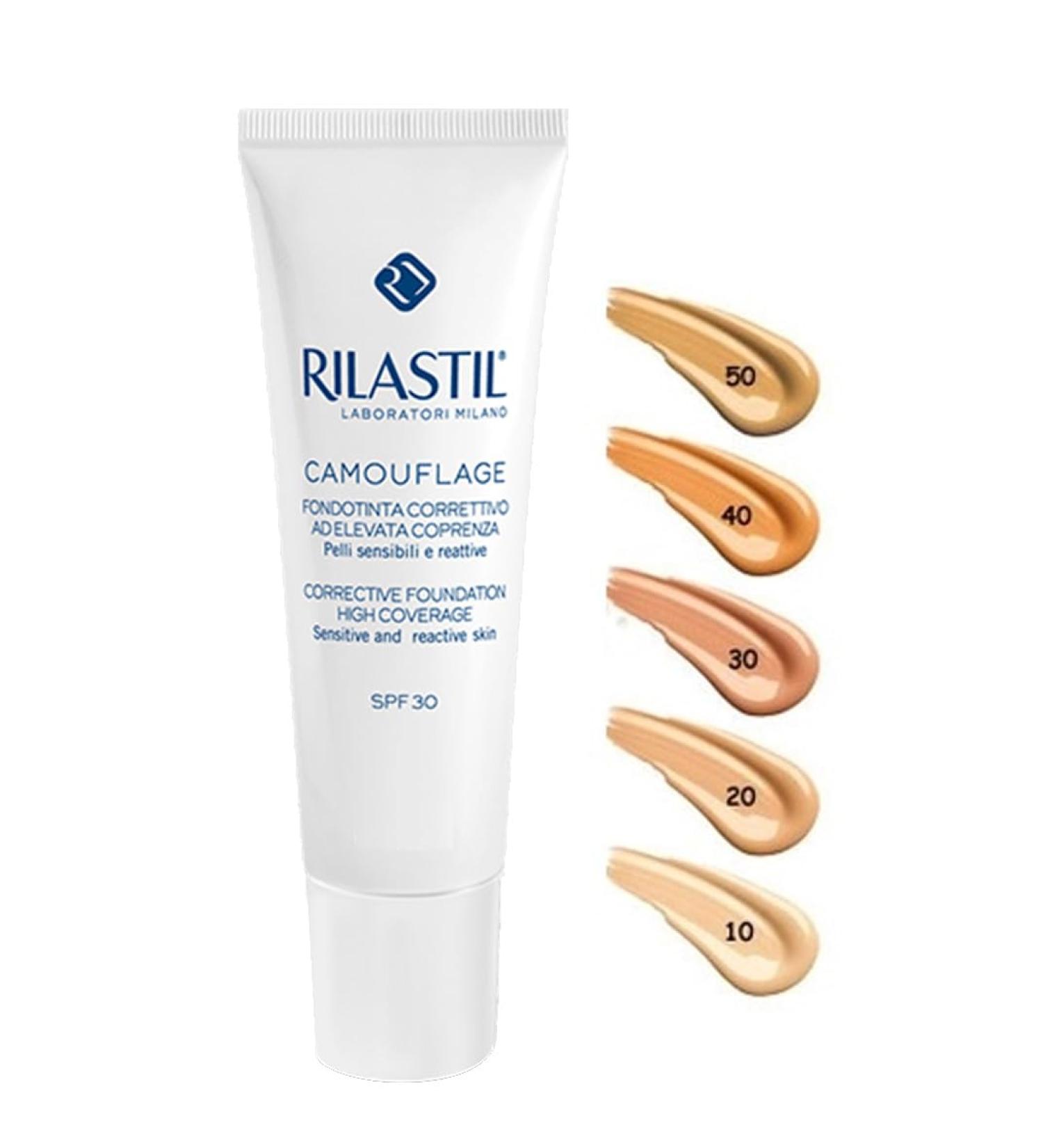 Rilastil Cosmetic Corrective Camouflage Shade 50 Mocha 30 ml High Coverage Foundation