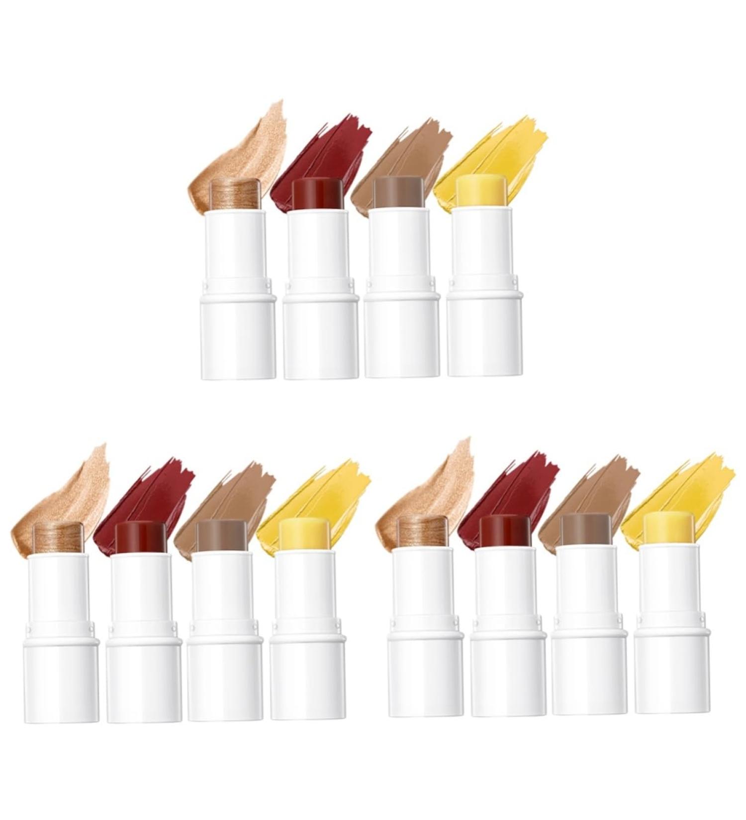 Healvian 3 Sets Contour Stick Highlighter Makeup Stick Face Stick Neopentyl Di(ethylhexanoate) Ester 1 g (Pack of 1) As Shownx3pcs - Buy Online on GoSupps.com
