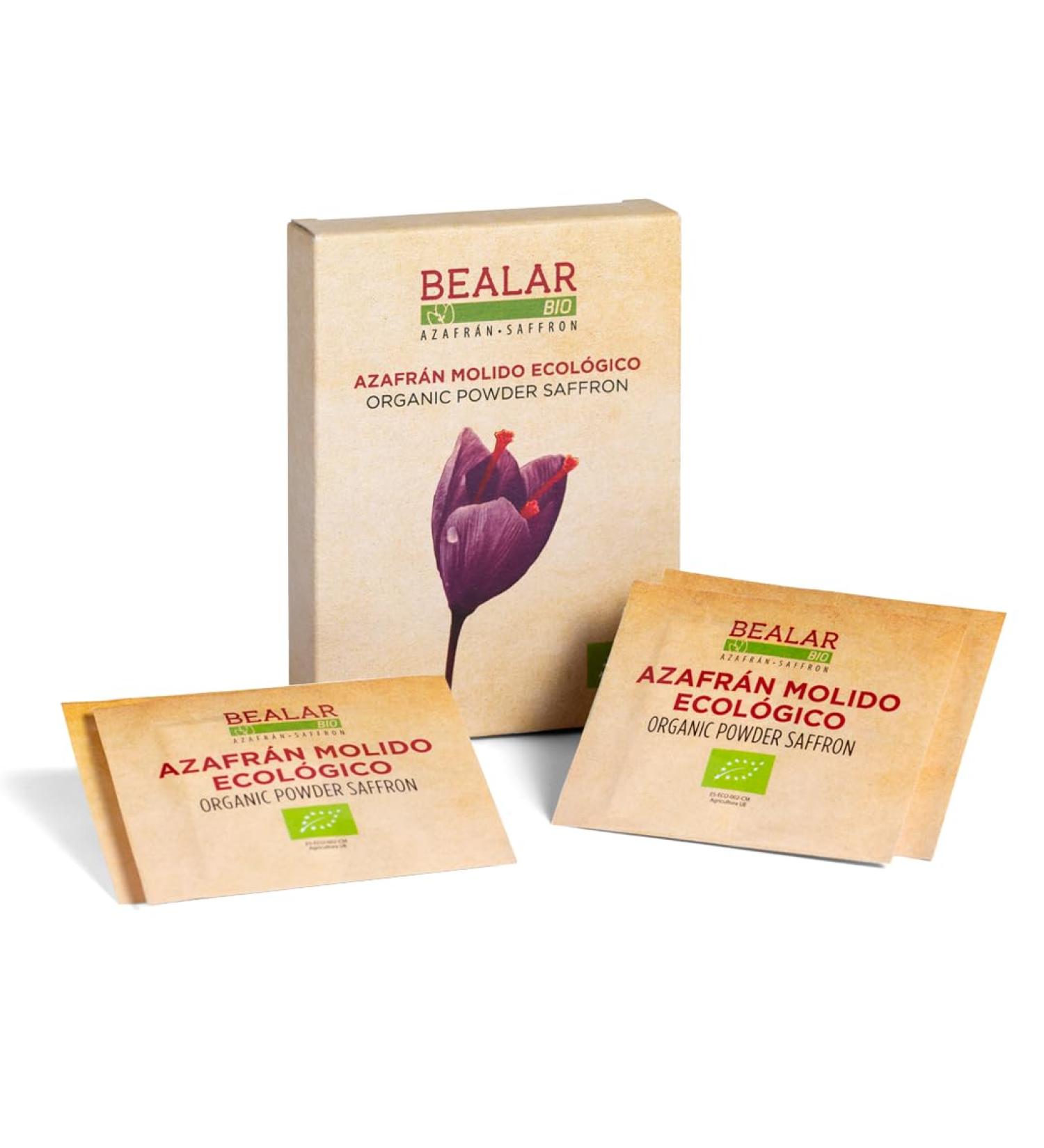 Spanish Ground Saffron 0 4 g - Organic Powder Saffron - 100% pure saffron Grade A+ - 4 sachets - Azafran molido BIO - Buy Online on GoSupps.com