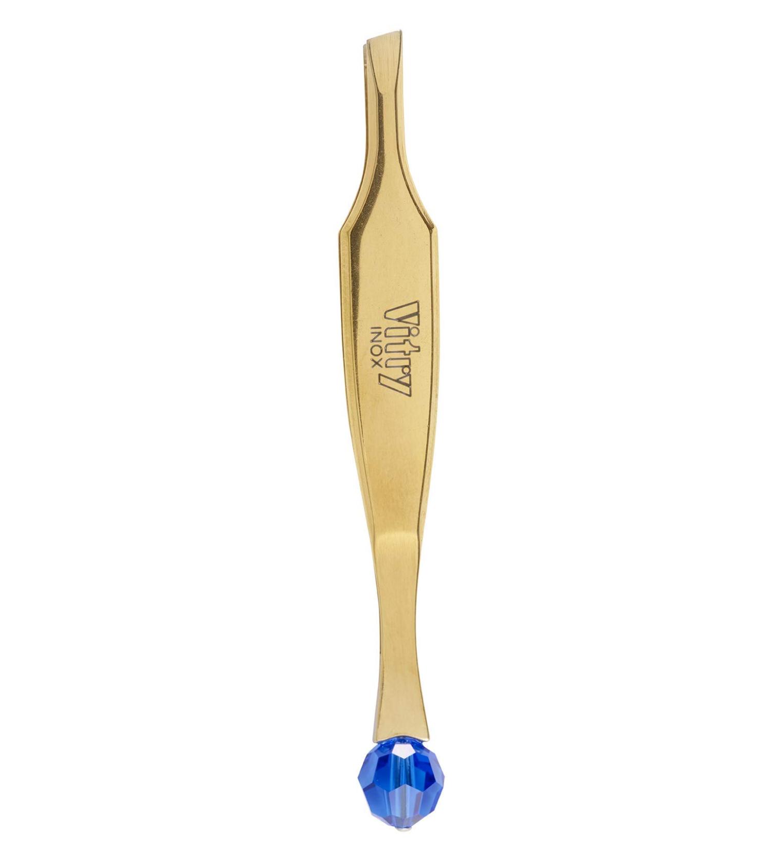 Vitry Tweezers Stainless Steel Dore Swarovski Crystals