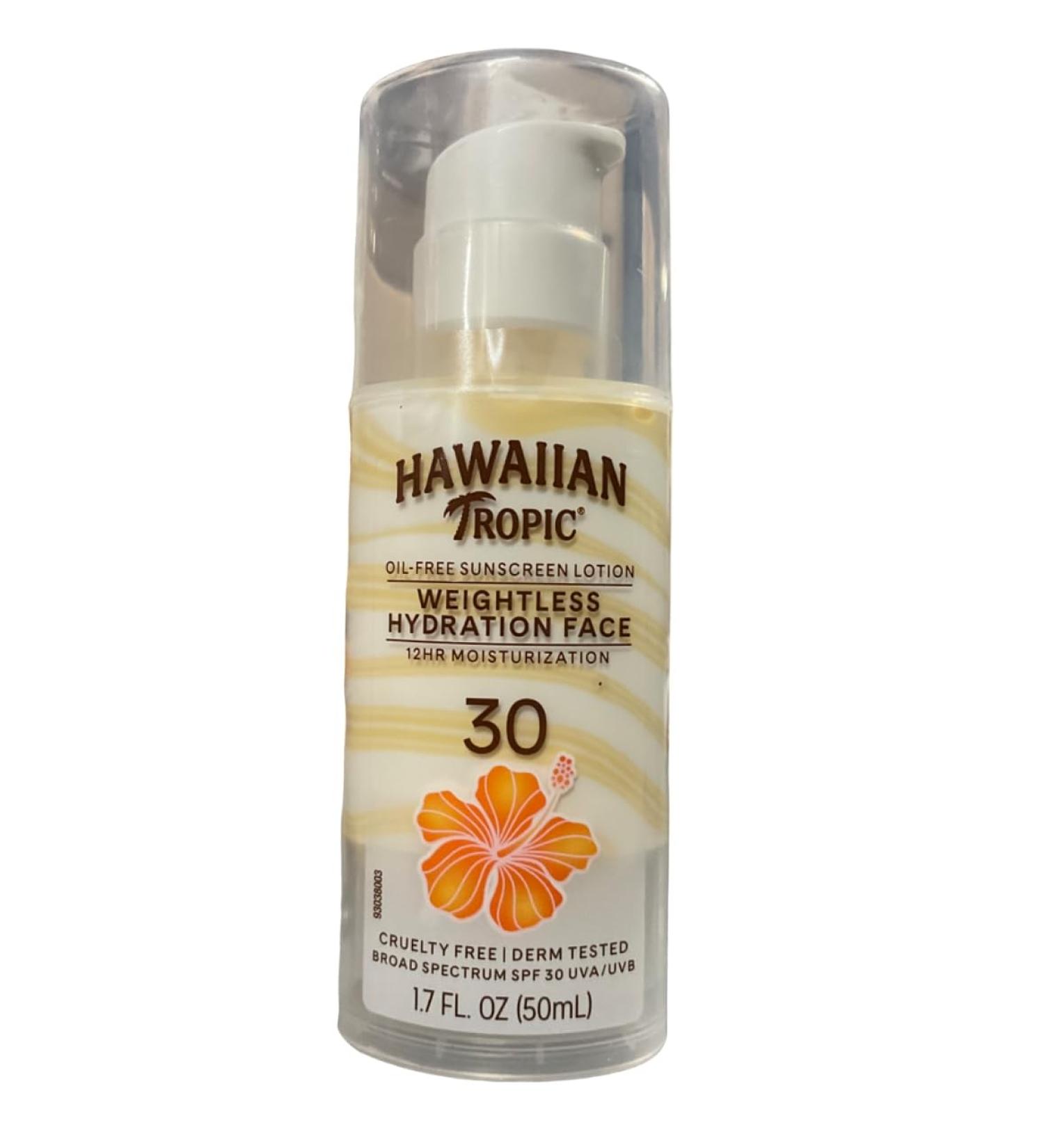 Hawaiian Tropic Silk Hydration Spf#30 Face 1.7 Ounce (50ml) (3 Pack)