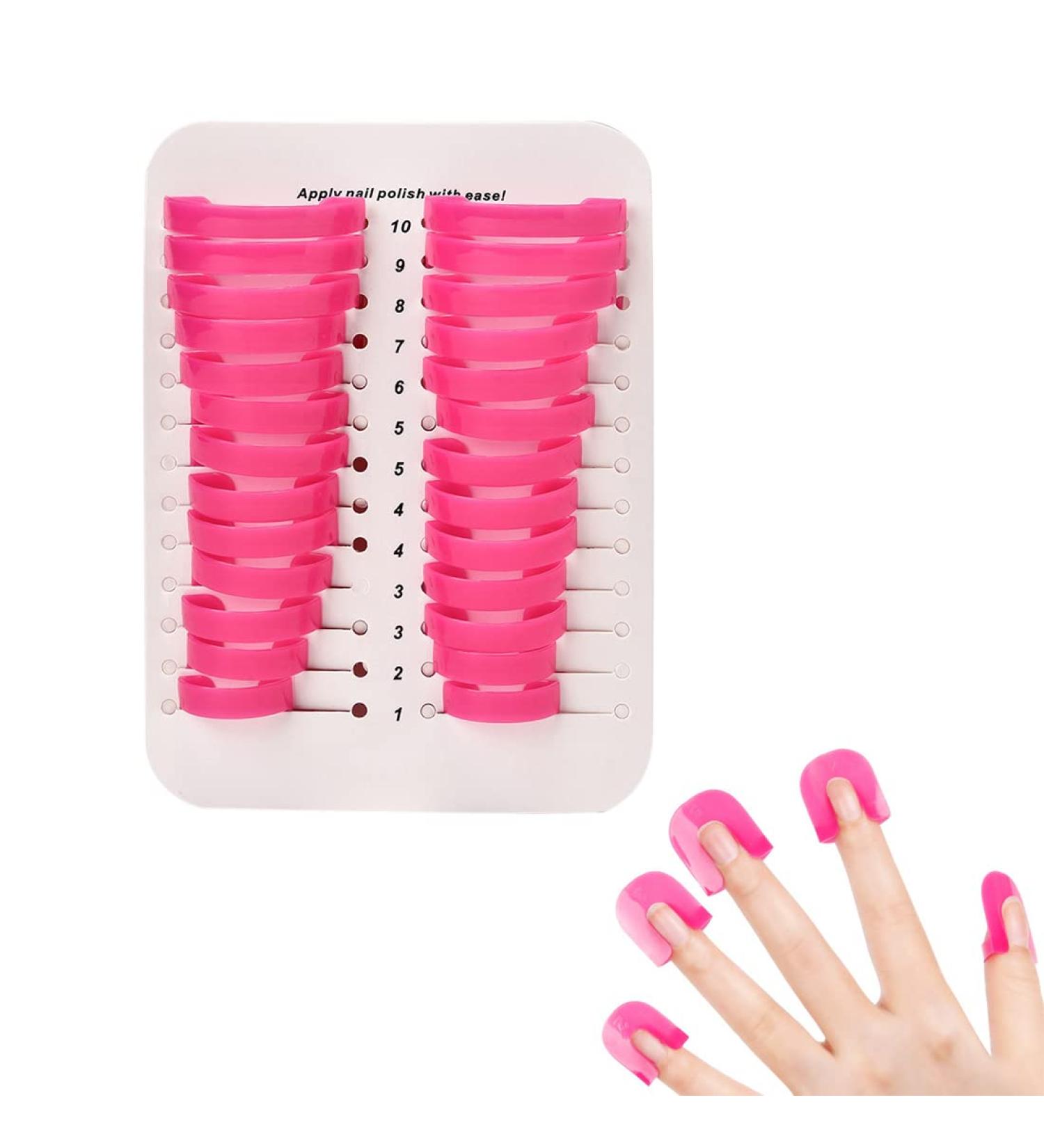26-Piece Nail Polish Stencils & Templates Kit - Reusable Nail Edge Skin Barrier for Nail Art - 10 Sizes for Perfect Fingernails - Buy Online on GoSupps.com