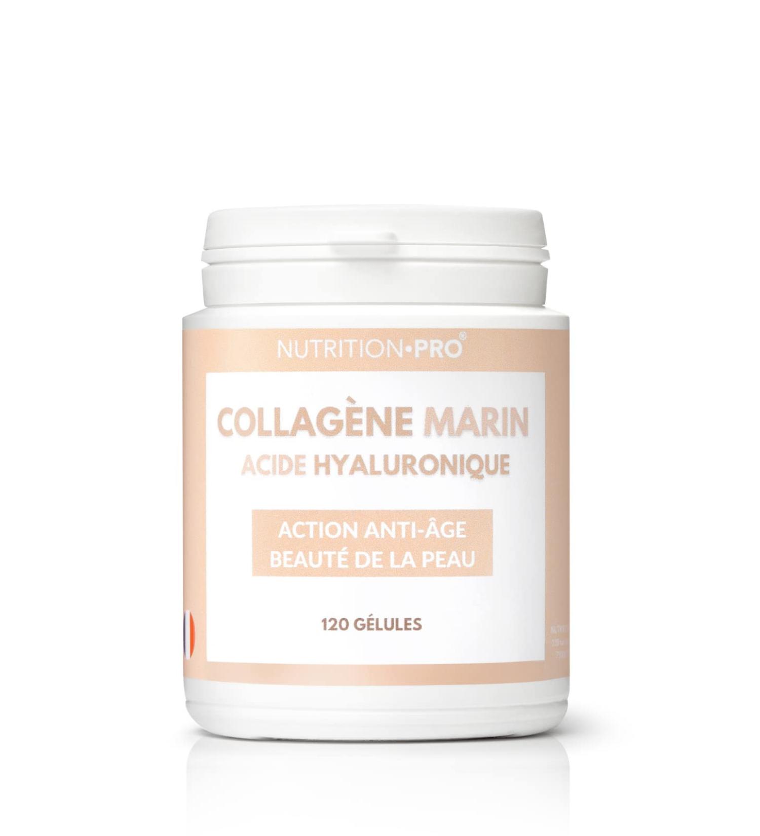 Marine Collagen (Naticol ) 1200 mg & Hyaluronic Acid - 120 Capsules | Hydrolyzed | Type 1 | With Vitamin C | Anti-Aging | Skin Beauty | 100% Natural | Made in France | Pro Nutrition - Buy Online on GoSupps.com