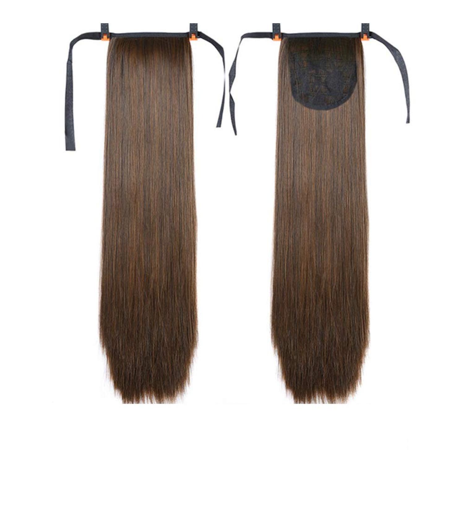 Wig Piece 18-38 Inch Straight Drawstring Ponytail - Synthetic Hair Extension (24 2I30) for Instant Style Boost - Buy Online on GoSupps.com