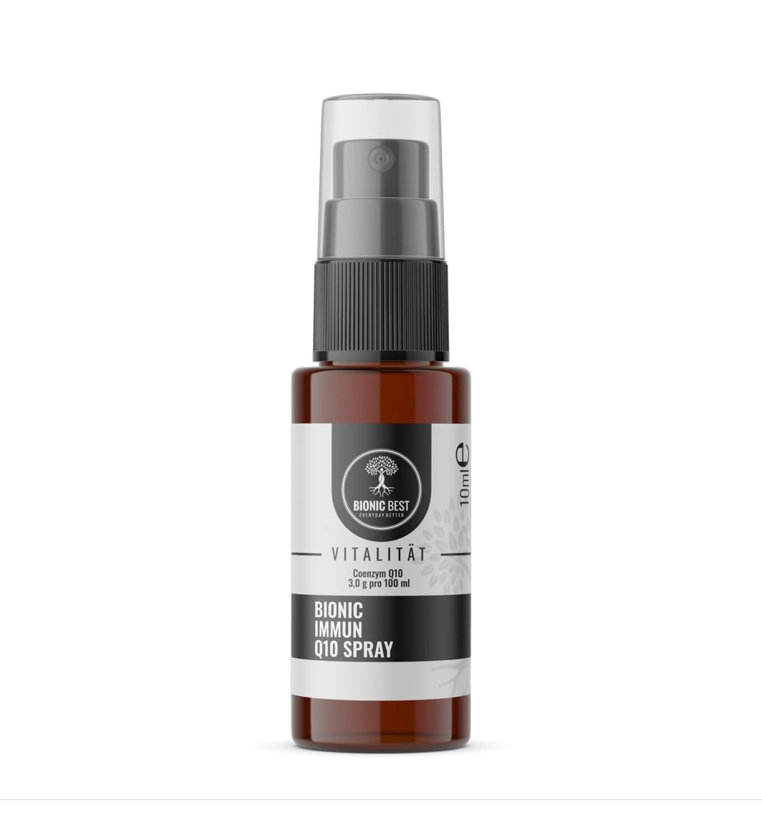 Bionic Best Coenzyme Q10 Spray - High-Dose Ubiquinol for Immune & Skin Protection | Liposomal Q10 Easy Application 10ml - Buy Online on GoSupps.com