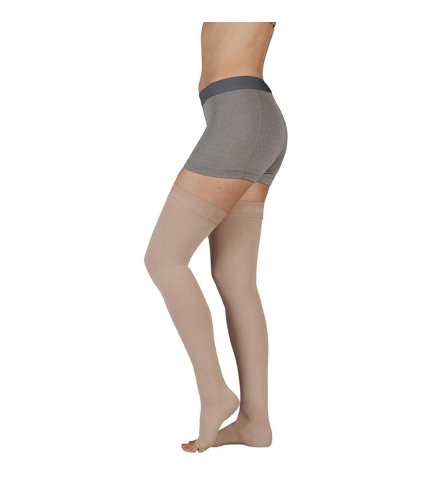 Juzo Women's Thigh-High 20-30mmhg Compression Closed Toe Stocking Black II