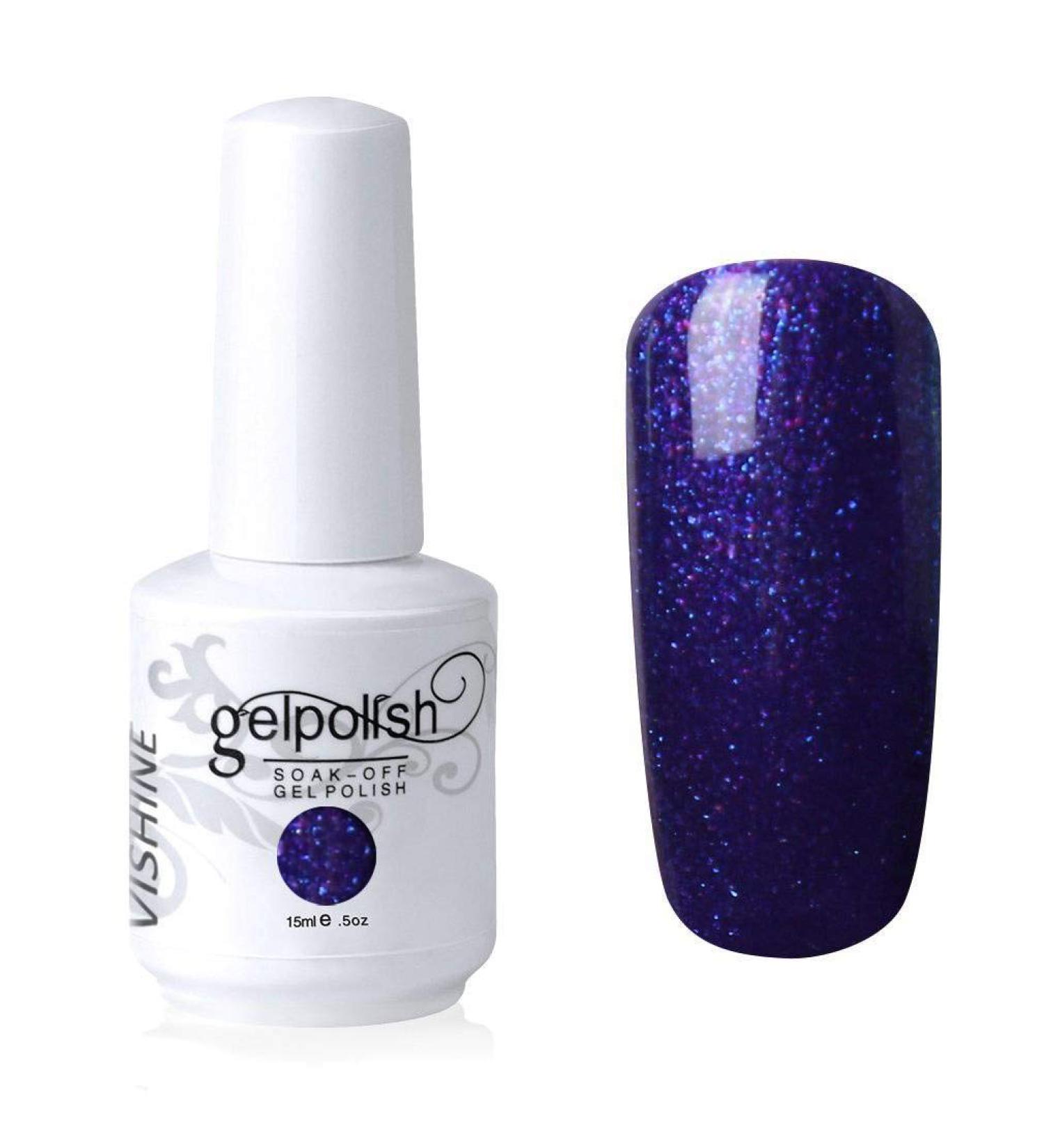 Vishine Nail Salon UV Manicure Polish Soak Off Gel Polish Nail Art Pearl Mdinightblue(669) #669 - Buy Online on GoSupps.com