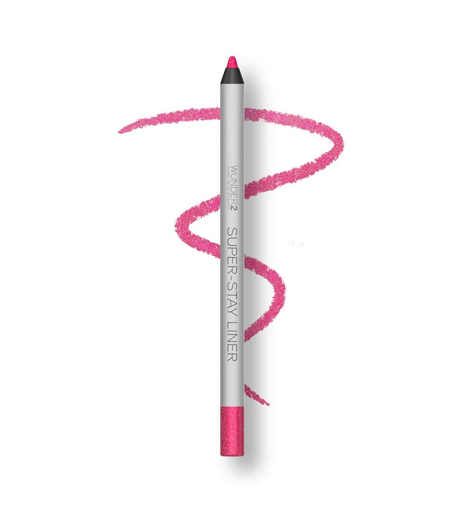 Wunder2 Super-Stay Glitter Pink Eyeliner Pencil 0.03 oz - Waterproof & Long Lasting - Buy Online on GoSupps.com
