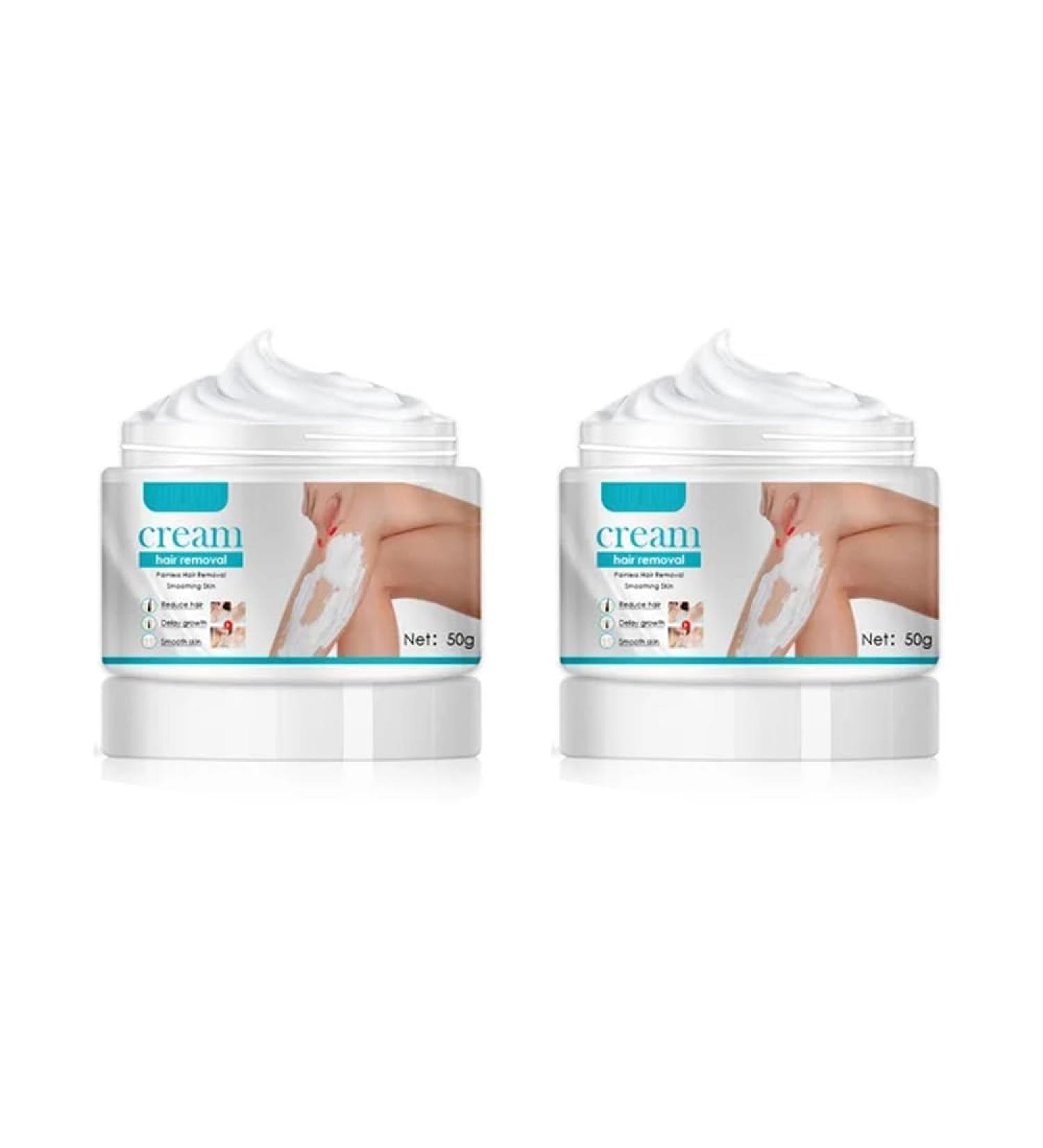 Cr me d' pilation rapide et indolore 50g retenue permanente aisselles jambes bras r paration d pilatoire peau lisse inhibiteur de croissance des poils du corps (2PCS) - Buy Online on GoSupps.com