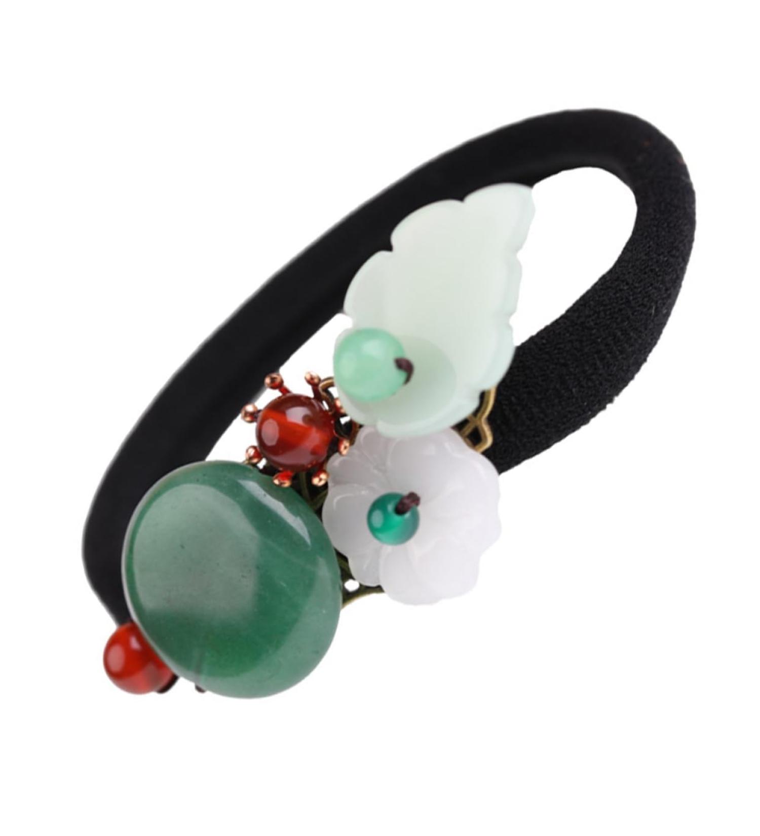 FRCOLOR Hair Scrunchie Hair Elastics Hanfu Hair Jewelry Hanfu Hair Tie Qipao Hair Accessories Lady Ponytail Holder Chinese Hanfu Headwear Hair Rope Aventurine Jade Rhinestones Miss - Buy Online on GoSupps.com