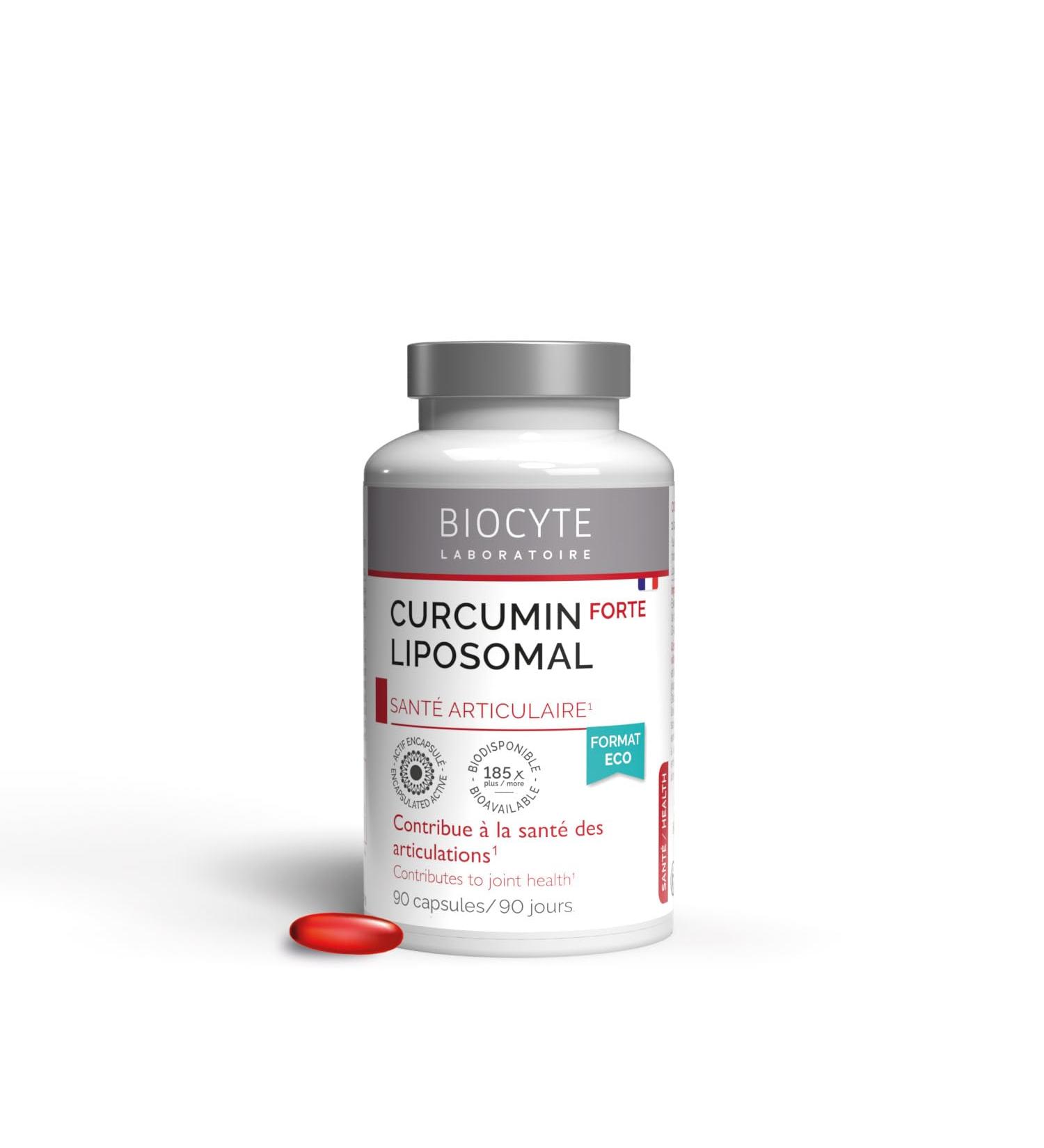 BIOCYTE Curcumin Forte x185 - Joint Health Supplement - Curcumin Liposomal Turmeric and Vitamin E - 90 Capsules - 3 Month Program - Buy Online on GoSupps.com