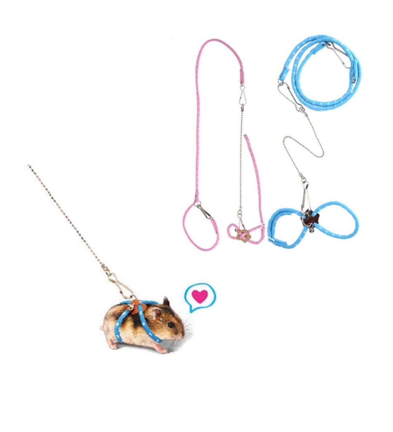 Tossens Nice Pet Rat Mouse Hamster Harness Durable Outdoor Rope & Linen Collar | Top Pet Supplies for Small Animals - Buy Online on GoSupps.com