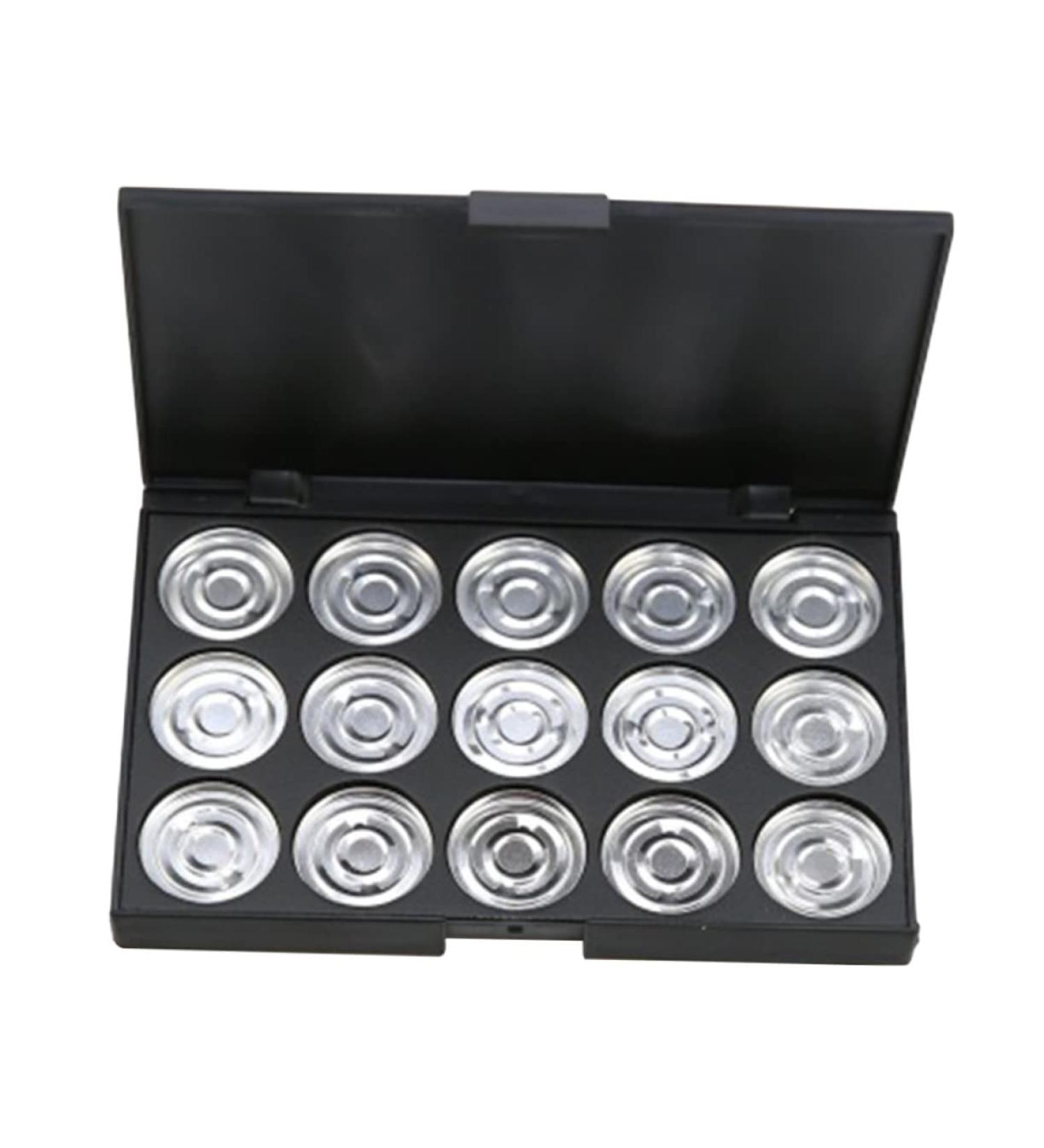 Beatifufu 15 Empty Cosmetic Eyeshadow Palette Empty Makeup Estuche De Maquillaje Empty Eyeshadow Case Silver - Buy Online on GoSupps.com