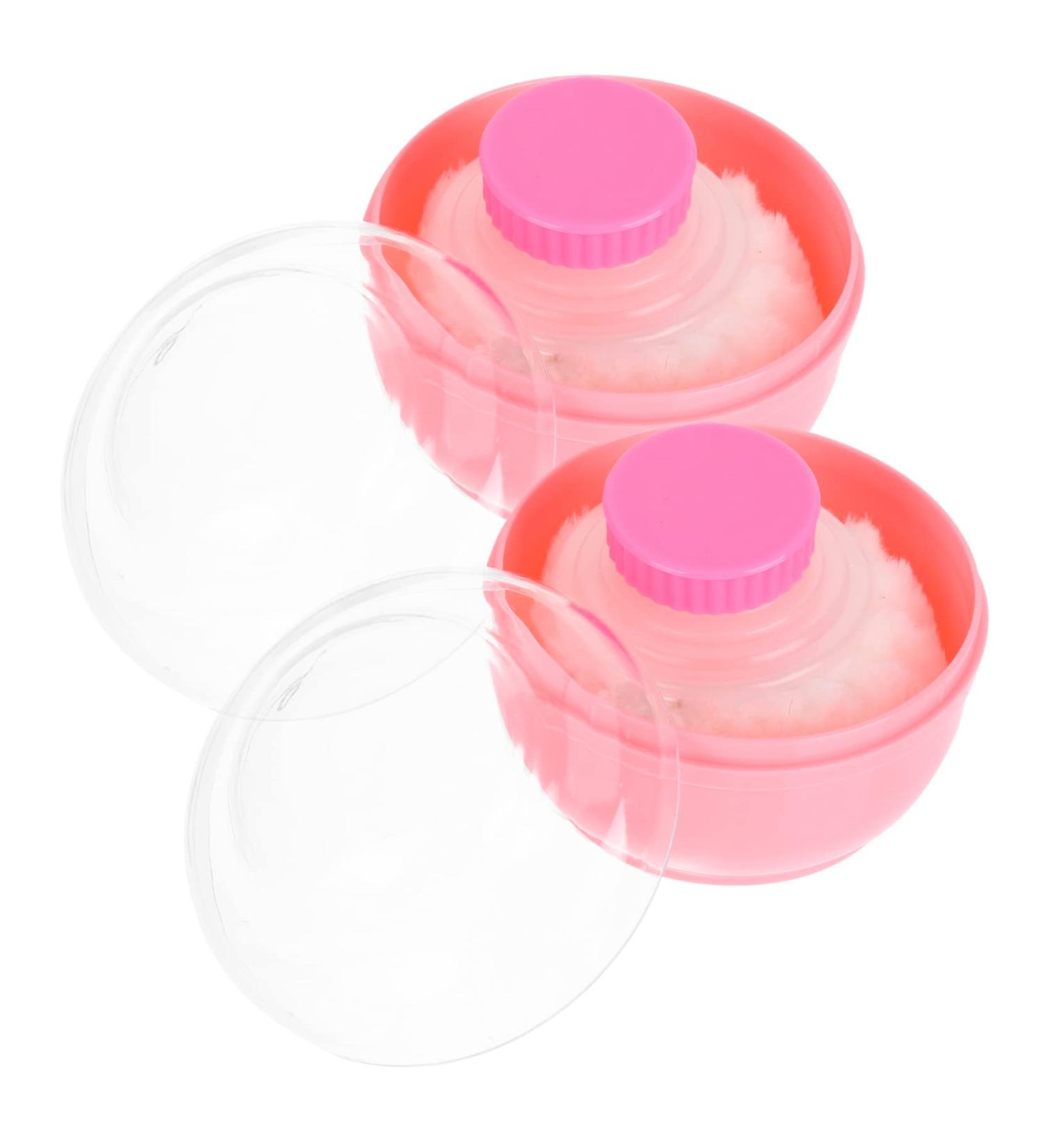  SOESFOUFU 2 Boxes Powder Puff Box Makeup Applicator Powder Container Mini Containers Body Powder Plush Acrylic Cleaning Supplies Make Up Baby - Buy Online on GoSupps.com
