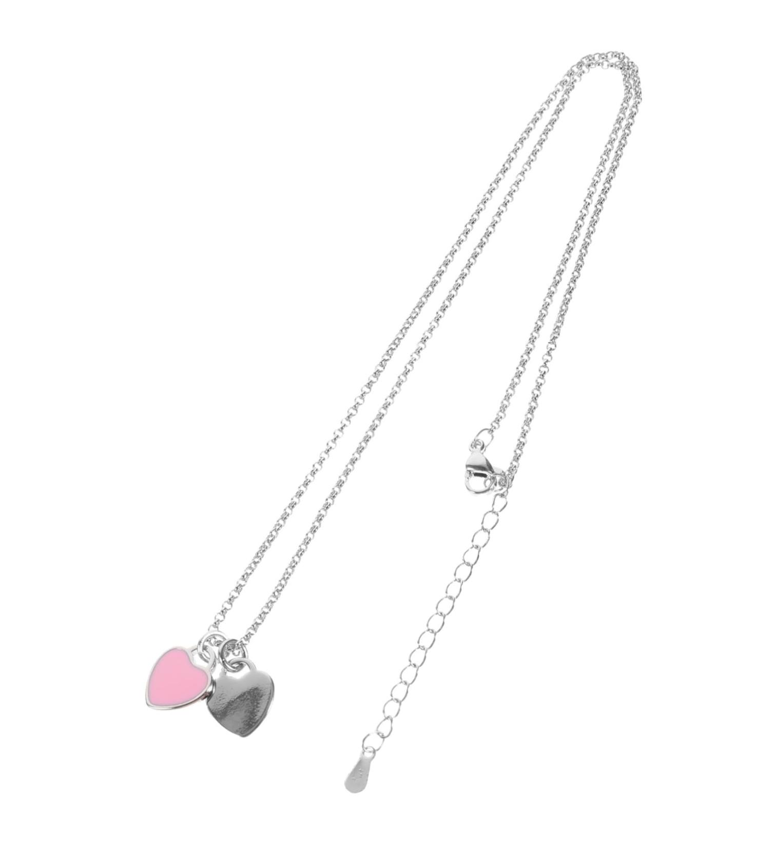 Yardenfun Double Heart Pendant Necklace Decor Necklaces A Necklace Fashion Plating Alloy - Buy Online on GoSupps.com