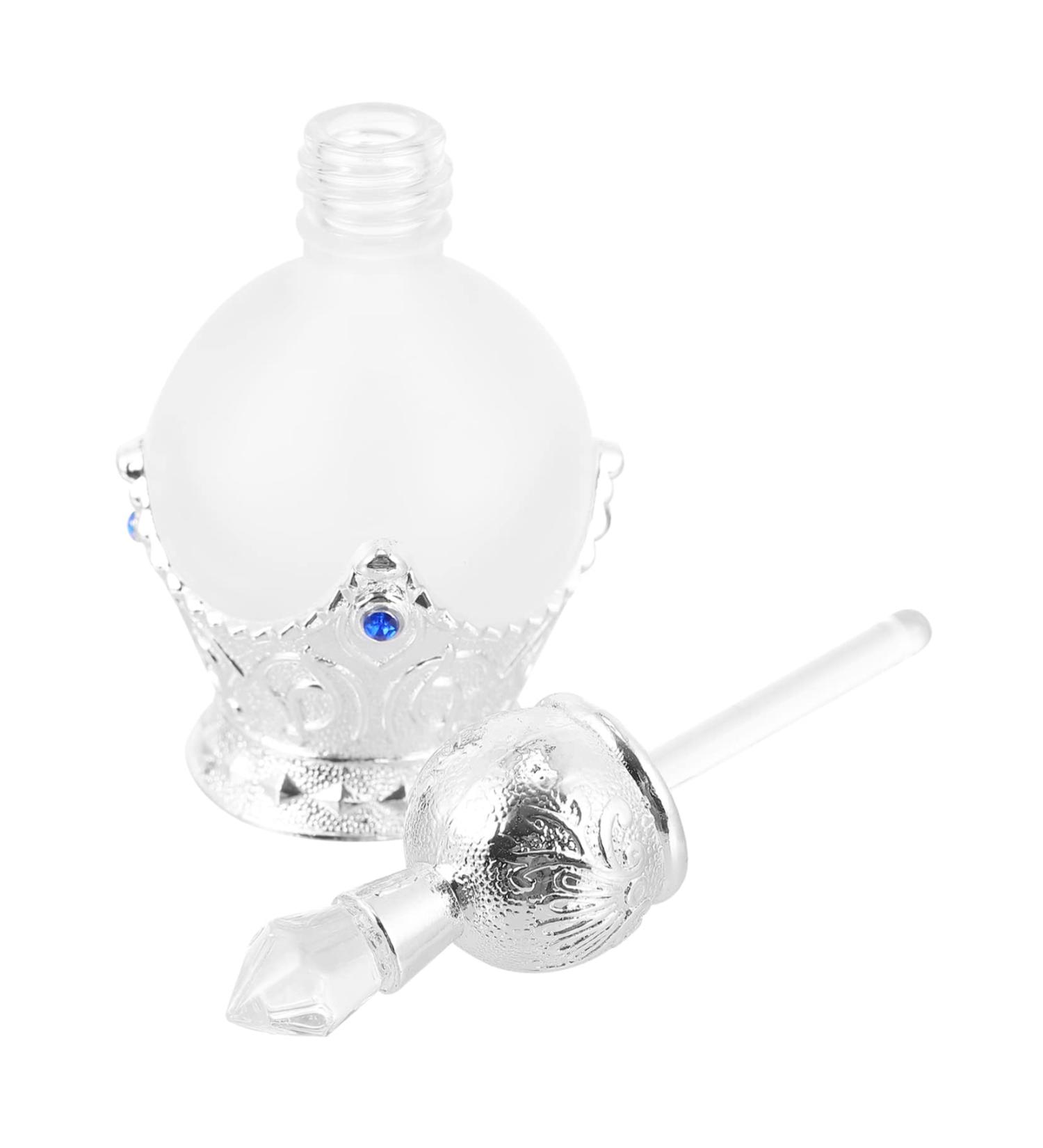 MAGICLULU 1pc Perfume Bottle Mini Perfumes Air Mister for Essential Oils Accessories Humidifier Women Retro Decor Liquid Containers Freshener Small Travel Essence Composite Material Glass 9X4X4CM Silver - Buy Online on GoSupps.com