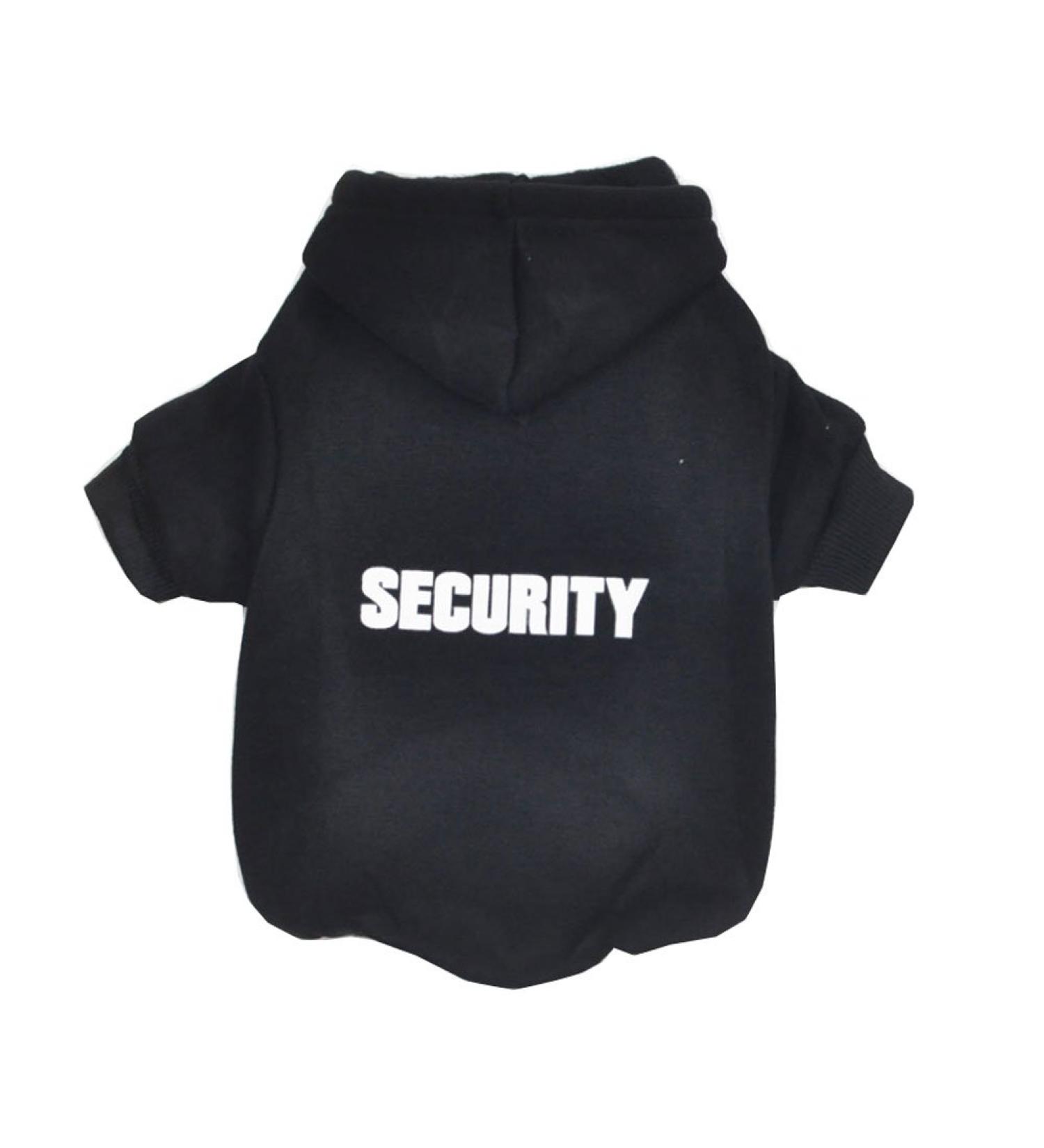 ZoonPark Dog Hoodie Fashion Soft Cotton Fleece Pet Security Hoodie Hooded Clothes Warm Autumn Winter Coat Black Puppy Hoodie T-Shirt Clothes Costume Apparel for Puppy Small Dogs - Buy Online on GoSupps.com