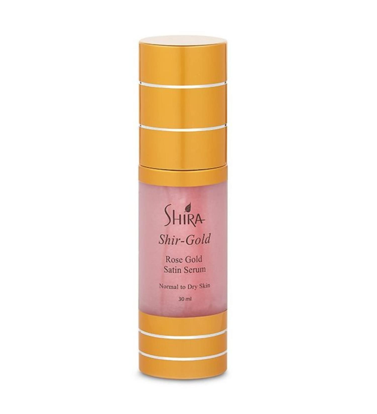 Shira-Shir-Gold Rose Gold Satin Serum 30ml - Hydrating & Nourishing for Radiant Smooth Skin | Ideal for Normal to Dry Skin - Buy Online on GoSupps.com