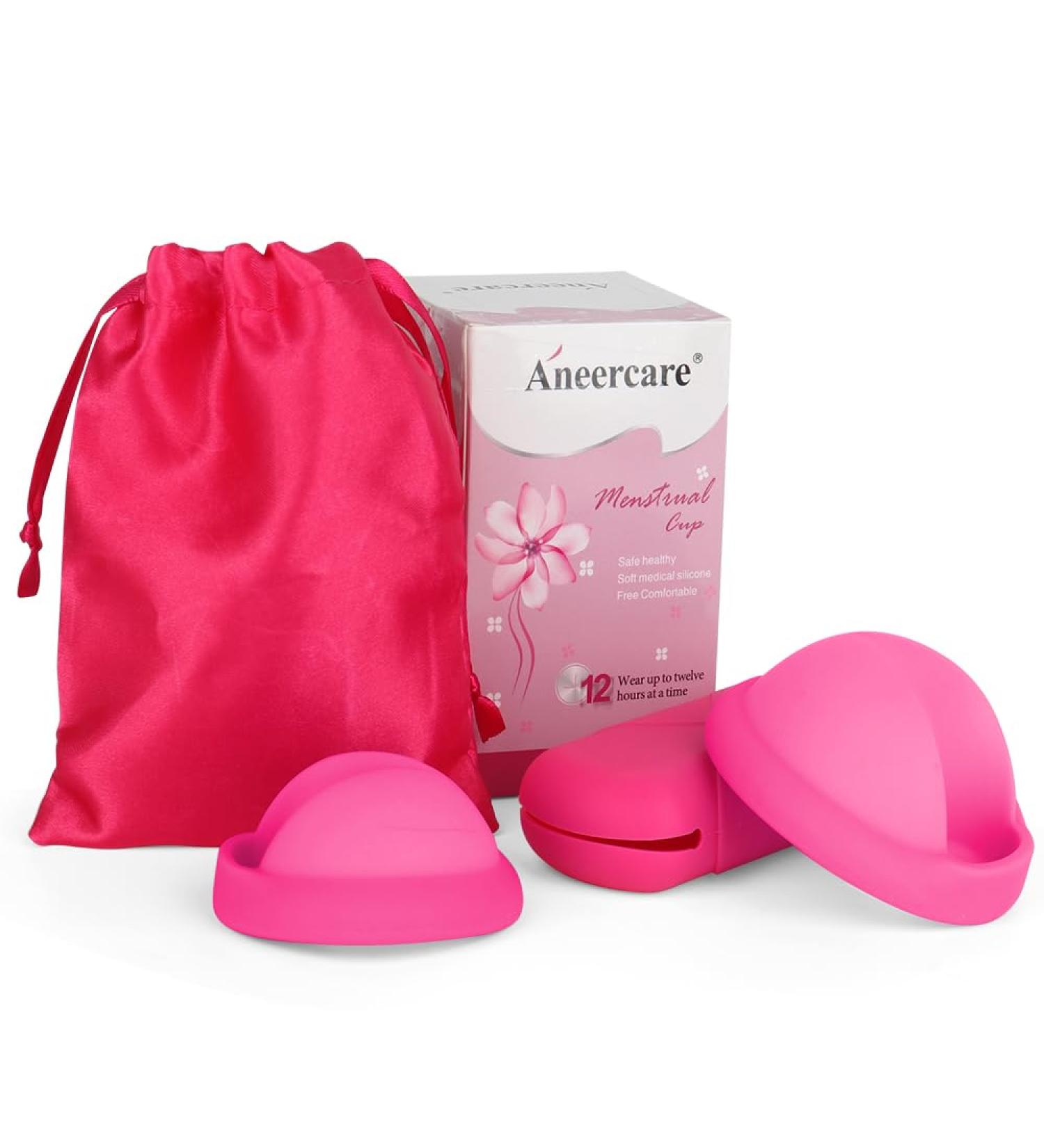 MineUp Menstrual Disc Set - 2 Silicone Discs for Sports & Swimming | Soft Tampon Alternative (Pink S+L) - Buy Online on GoSupps.com