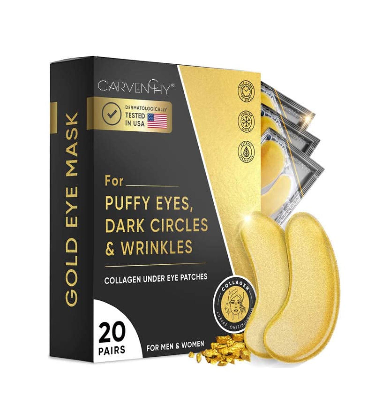 Buy Gold Eye Mask Patches for Dark Circles and Puffiness | International Shipping Available - Buy Online on GoSupps.com