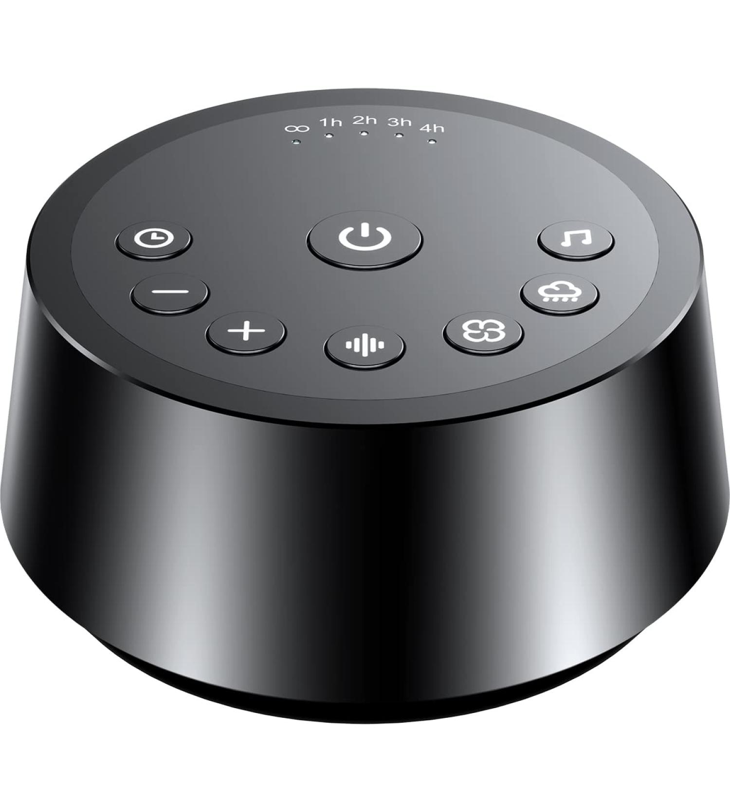 Black Color Noise Sound Machine | 25 Soothing Sounds | 32 Volume Levels | 5 Timers | Memory Function | Ideal for Home, Office, and Travel - Buy Online on GoSupps.com