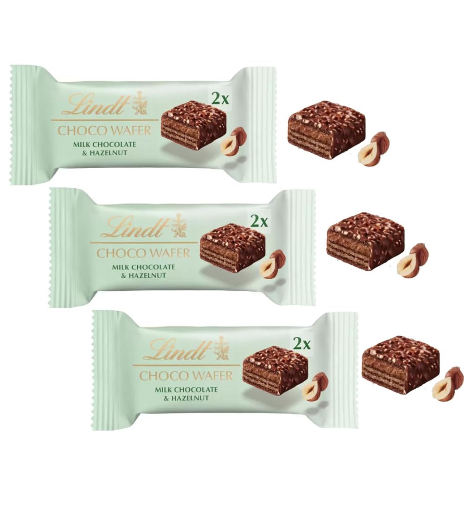 Milk Chocolate Wafer Bar With Roasted Hazelnuts 30g - snack-sized bar (3 Bars) Hazelnut 3 Bars