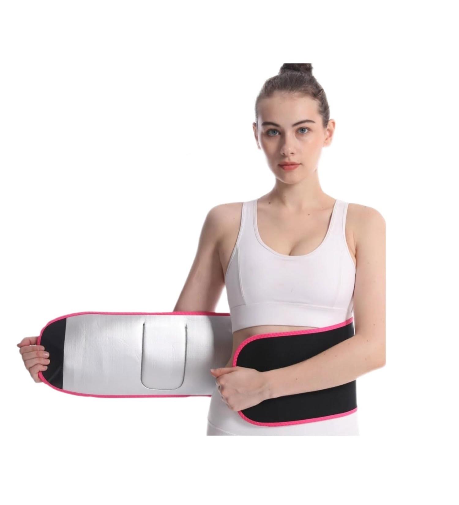 Back Support Back Brace Lumbar Support Sauna Sweat Belt Waist Trainer Adjustable Waist Trimmer Waist Trainer for Weight Loss Back Support Belt(Pink) 110cm Pink - Buy Online on GoSupps.com