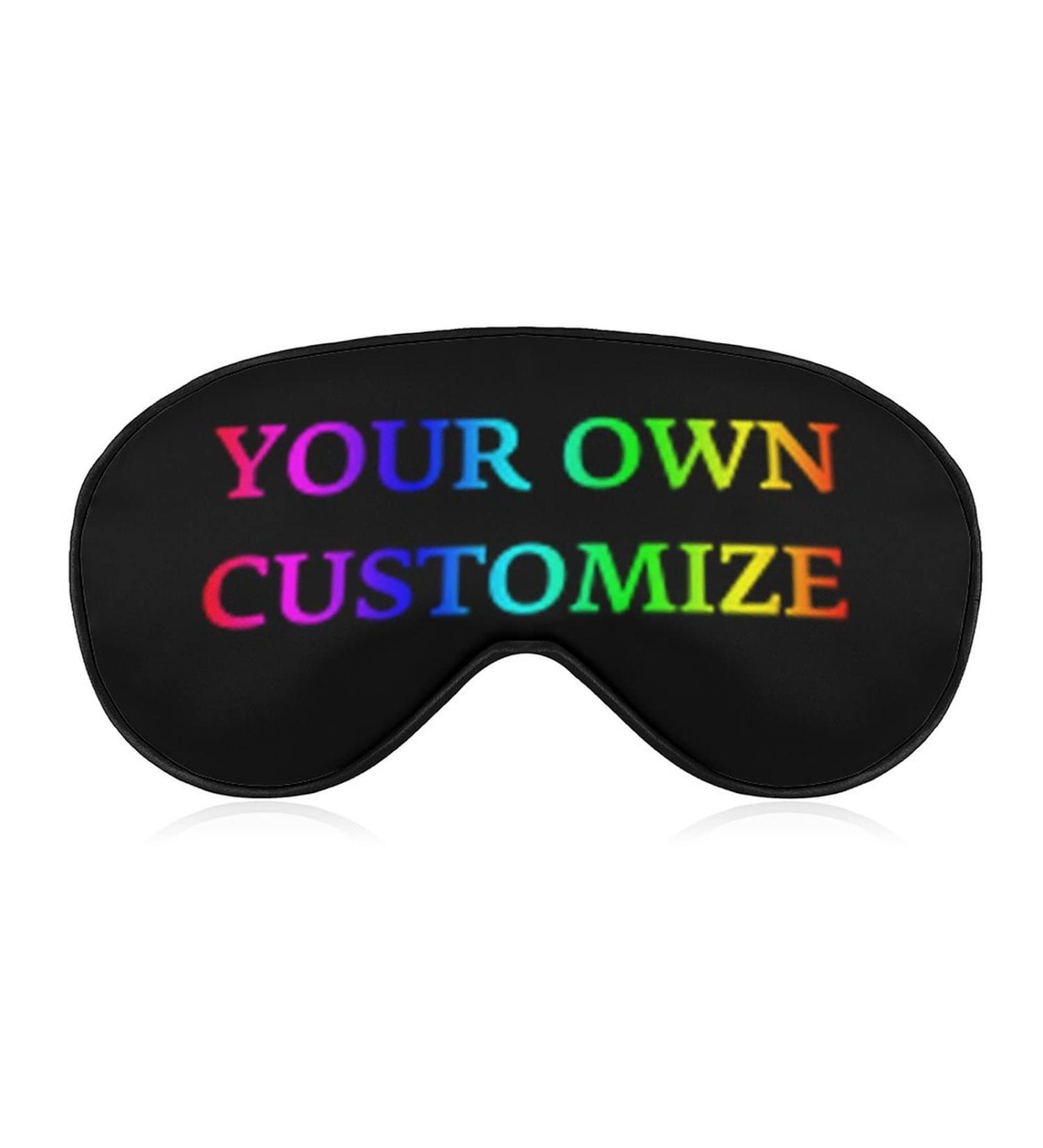 Personalized Custom Eye Mask with Adjustable Strap - Add Your Own Design - Ideal for Sleeping, Travel, Work & Naps - Buy Online on GoSupps.com
