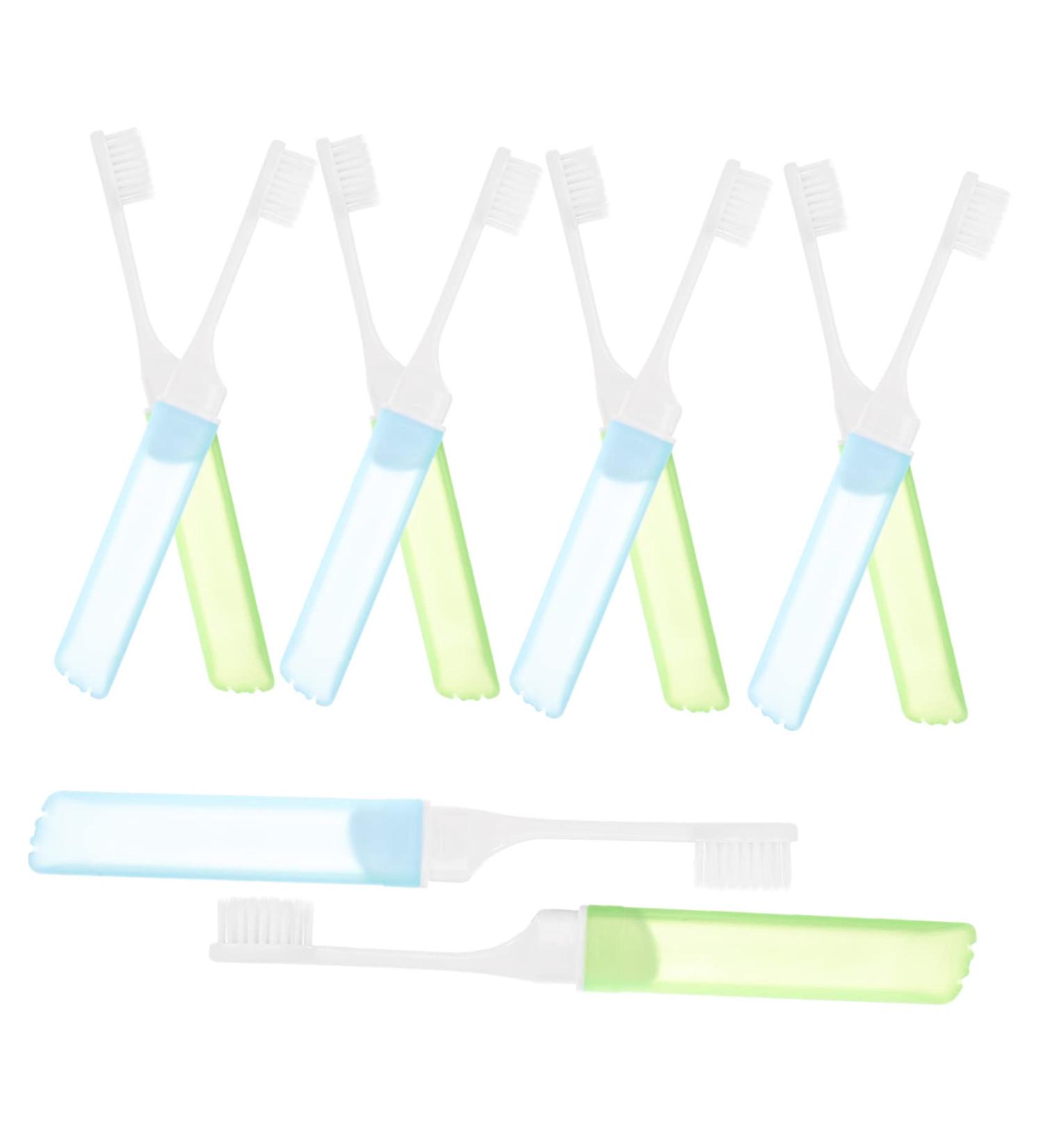 Gleavi Portable Toothbrush - Disposable Mini Travel Toothbrush | Comfortable Collapsible Design & Soft Small Head | Essential for Travel - Buy Online on GoSupps.com