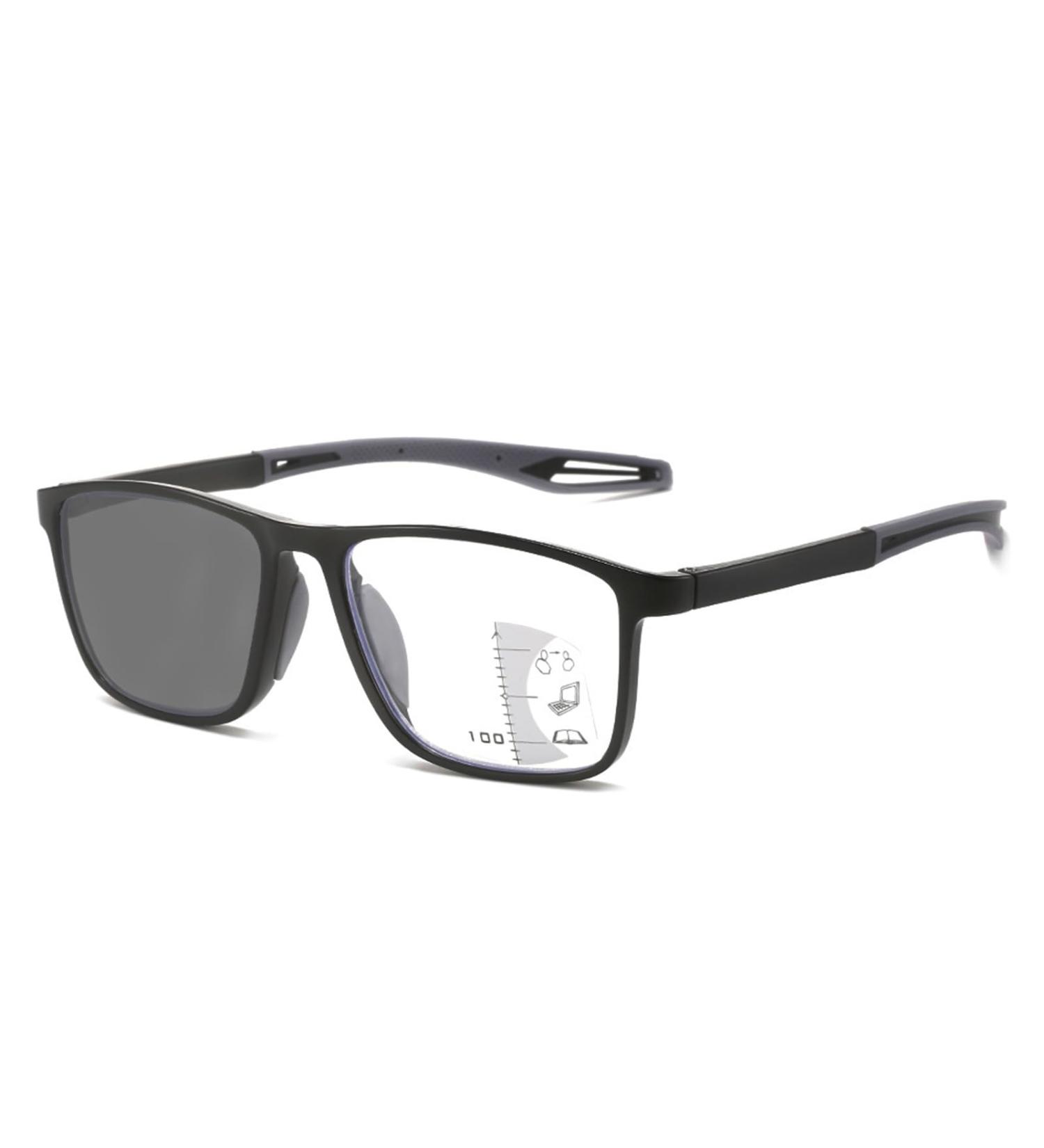 Photochromic Multifocus Reading Glasses Anti Blue Light computer Readers TR90 Flexible Sports Style Sunglasses(Couleur:Noir Grandeur:1.0x) - Buy Online on GoSupps.com
