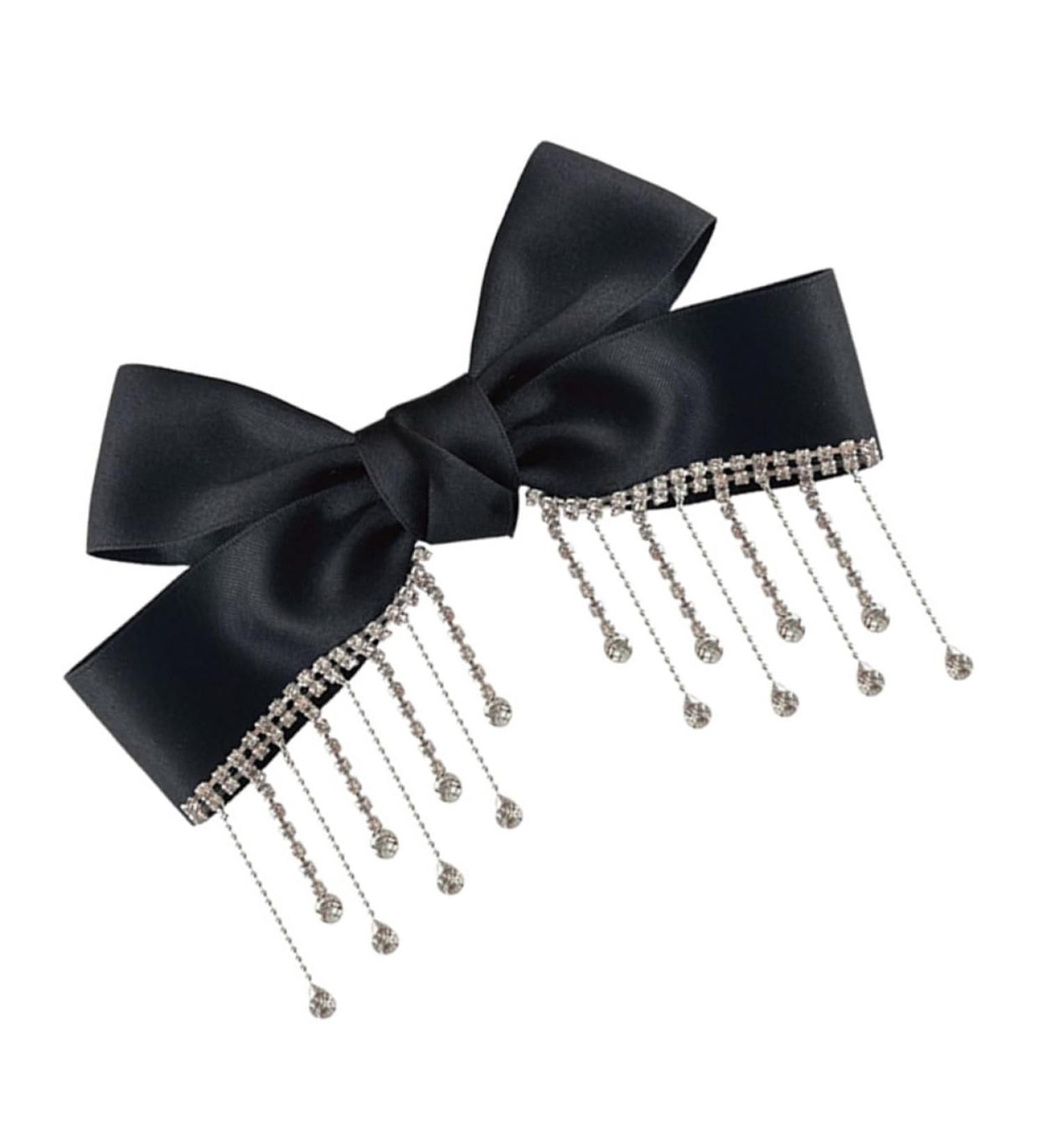 FRCOLOR Bow Hairpin Womens Hair Accessories Black Hair Clips Hair Accessories for Women Goody Hair Clips for Women For Hair Tiara Female Hairpin Tassel Yang Ying Rhinestones - Buy Online on GoSupps.com