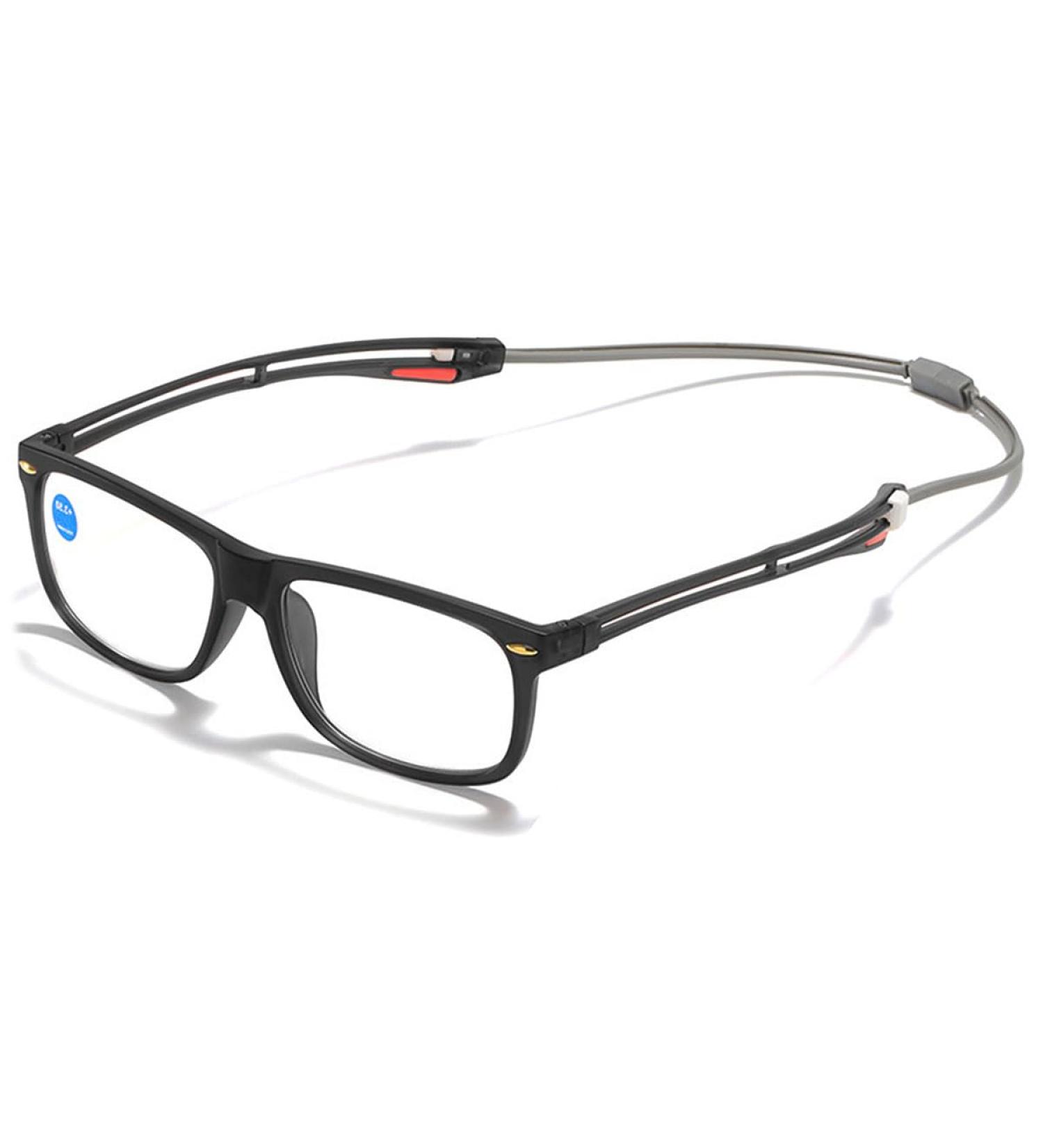 Koosufa Blue Light Filter Reading Glasses - Magnetic Closure Clip for Men & Women | Light Reading Aid with Pull-Out Iron-On Ends | Neck Hanging | Multiple Strengths Available - Buy Online on GoSupps.com