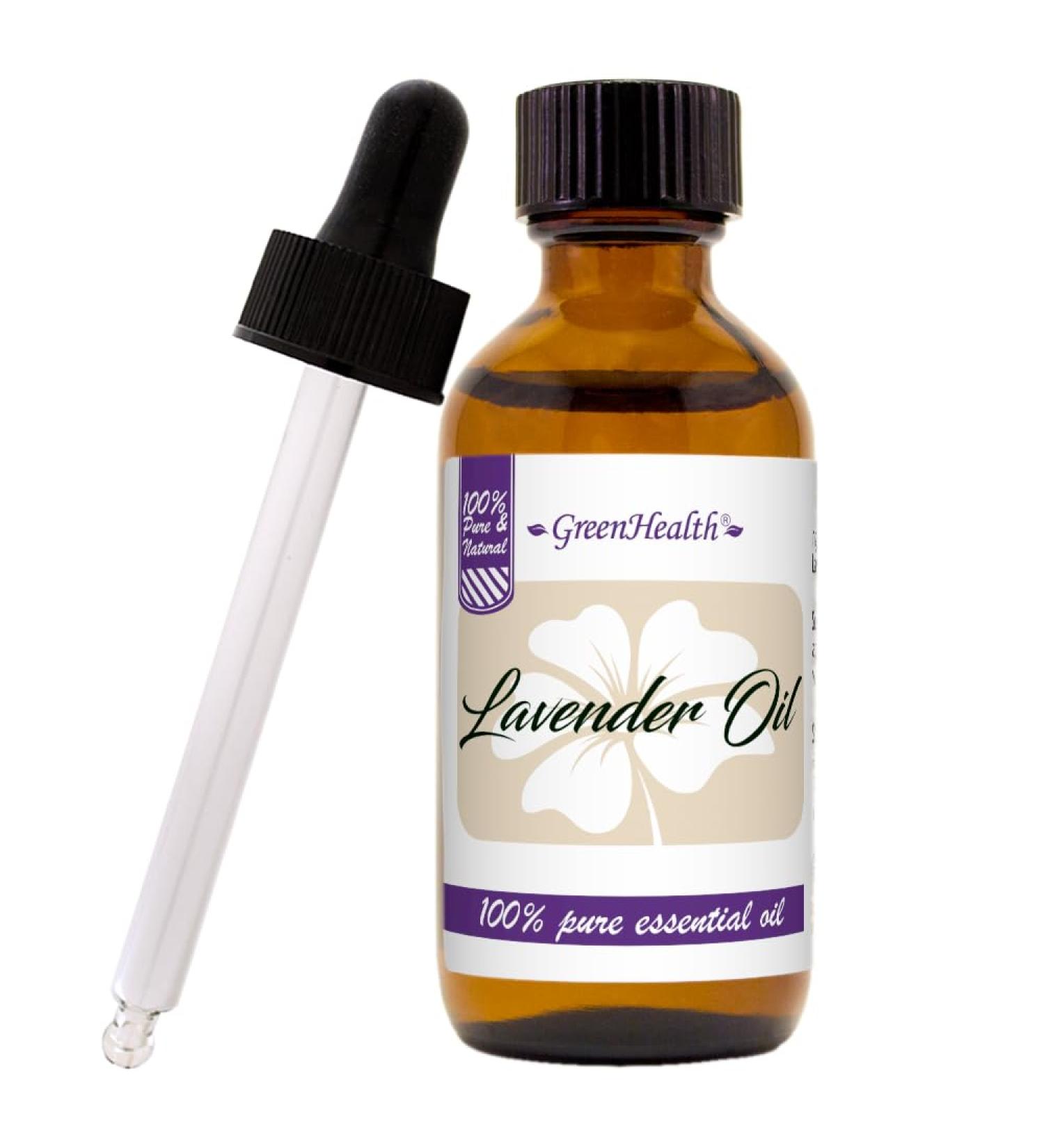 Lavender 2 fl oz (59 ml) Glass Bottle w/Glass Dropper Therapeutic Grade Premium Quality GreenHealth - Buy Online on GoSupps.com