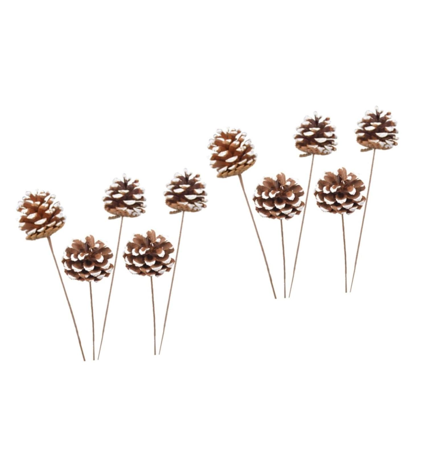 TEHAUX 10 Pcs Floral Flower Bouquet Artificial Pine Cone Bouquet Artificial Plants Diy Crafting Pinecones Branches Pinecones with Pine Floral Picks Mini Wreath Ornament Vase Autumn Bamboo As Shownx2pcs 50X5cmx2pcs - Buy Online on GoSupps.com